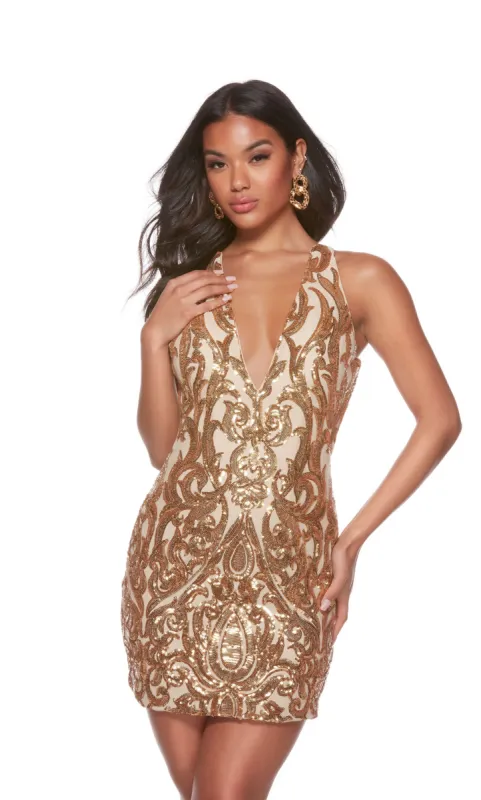 Formal Dress: 4642. Short, Plunging Neckline, Straight sold by Alyce Paris