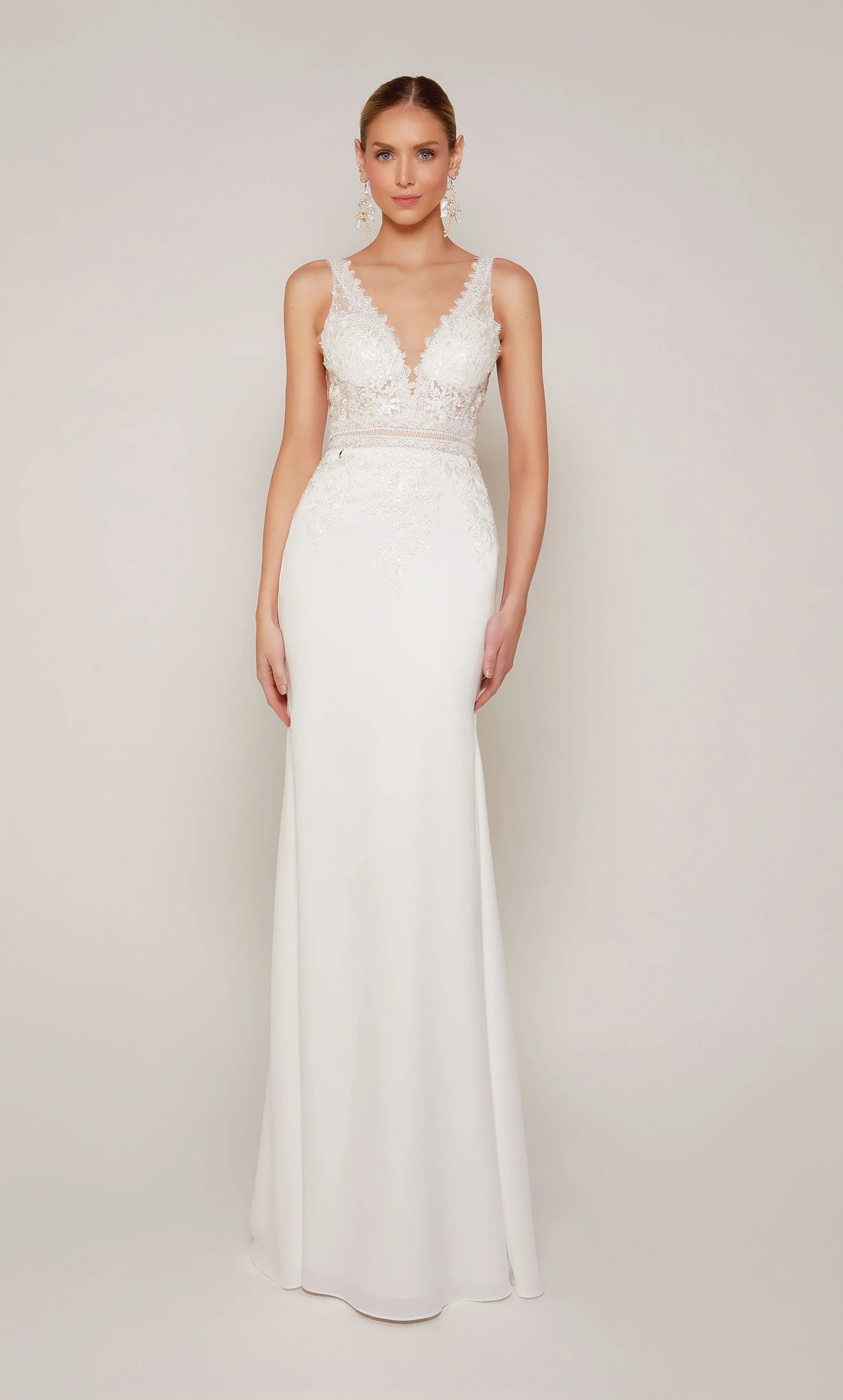 ALYCE Paris 7097 Bridal V-neckline Embellished Straight Dress sold by Alyce Paris product image thumbnail 3