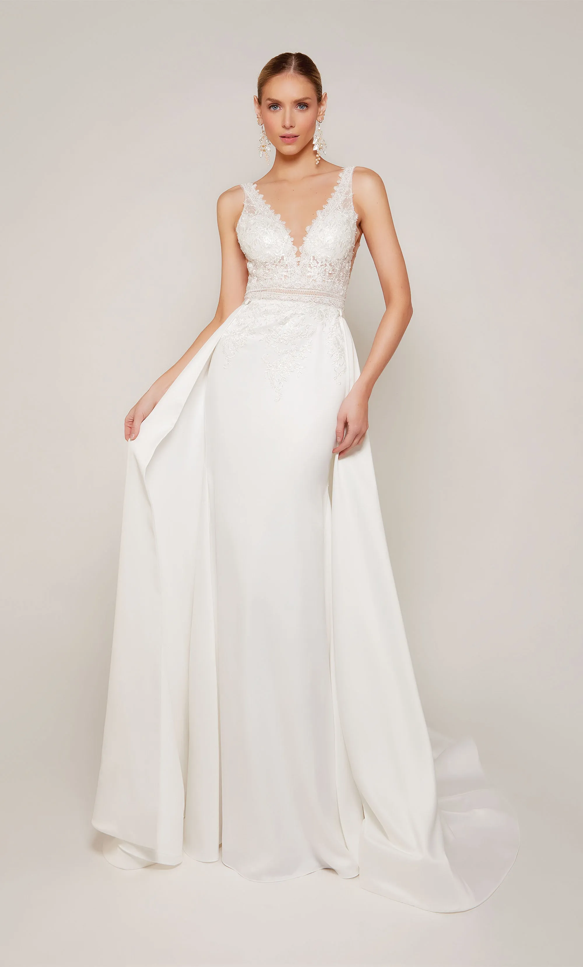ALYCE Paris 7097 Bridal V-neckline Embellished Straight Dress sold by Alyce Paris product image thumbnail 4