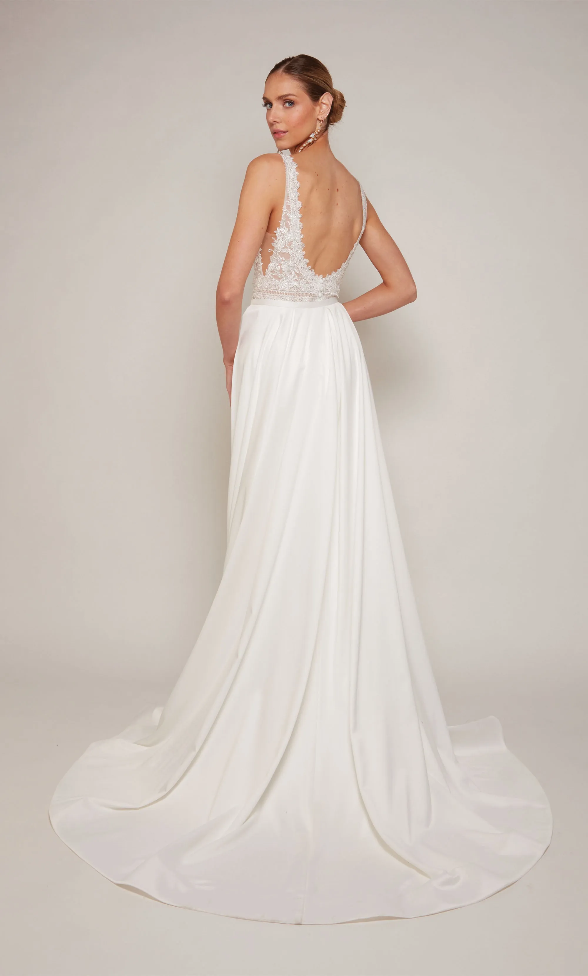 ALYCE Paris 7097 Bridal V-neckline Embellished Straight Dress sold by Alyce Paris product image thumbnail 2