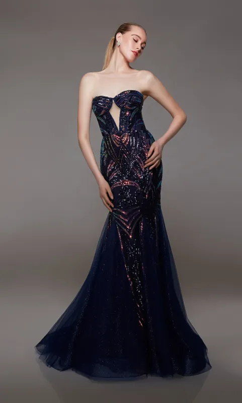 Formal Dress: 1818. Long, Sweetheart Neckline, Mermaid sold by Alyce Paris