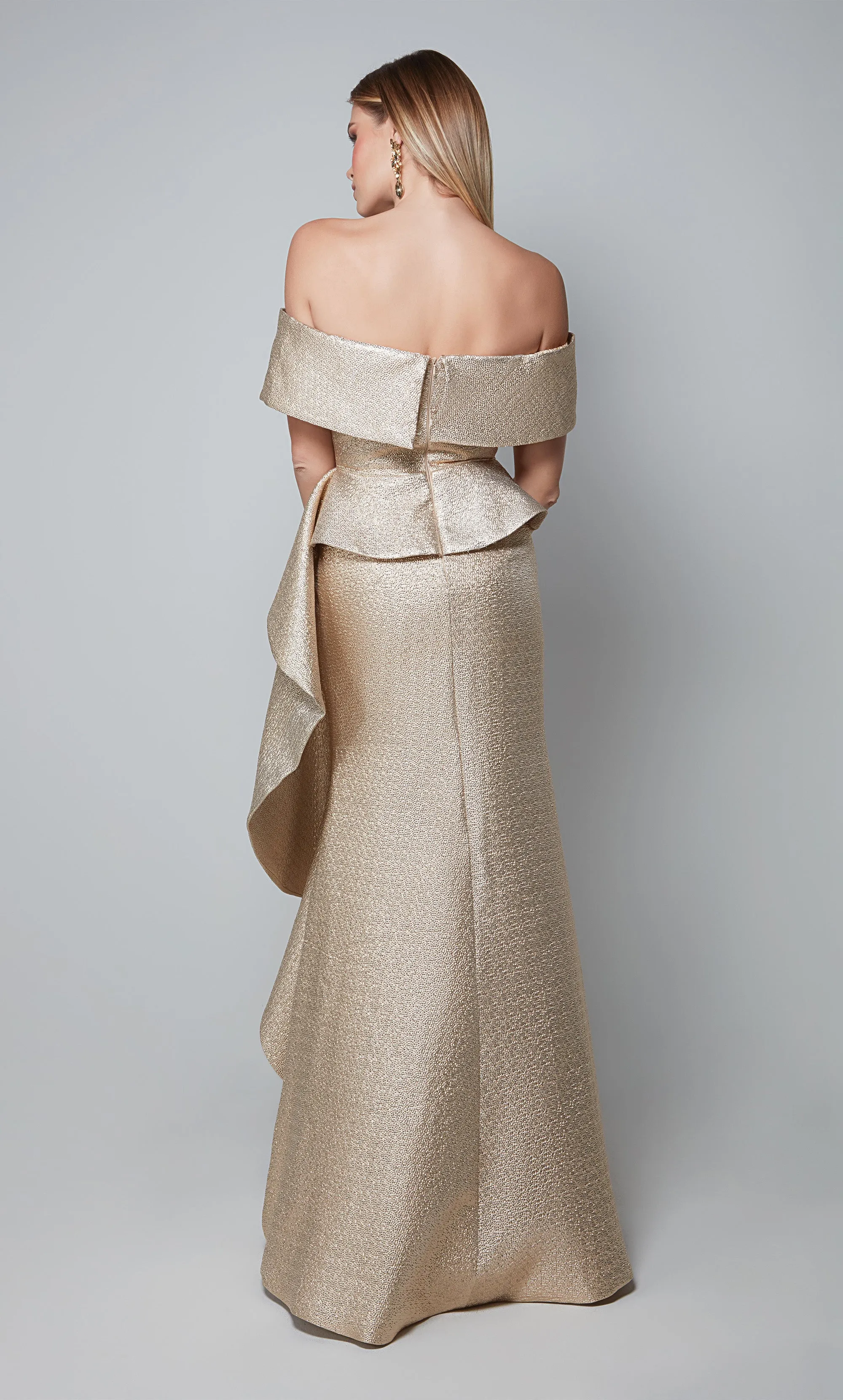 ALYCE Paris 27612 Special Occasion Off The Shoulder Neckline Peplum Mermaid Dress sold by Alyce Paris product image thumbnail 3