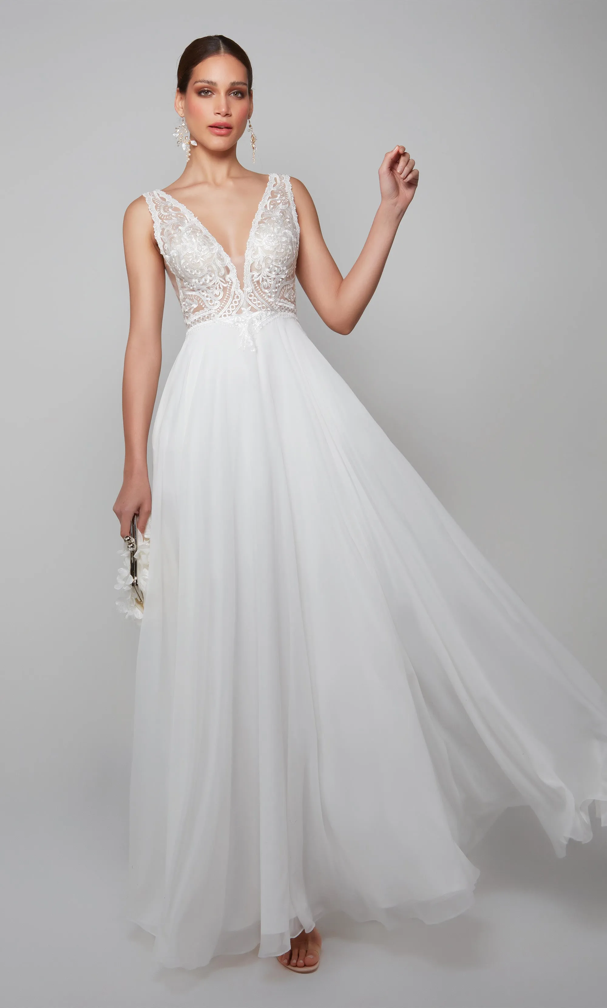 Formal Dress: 7072. Long, Plunging Neckline, A-line sold by Alyce Paris product image thumbnail 4