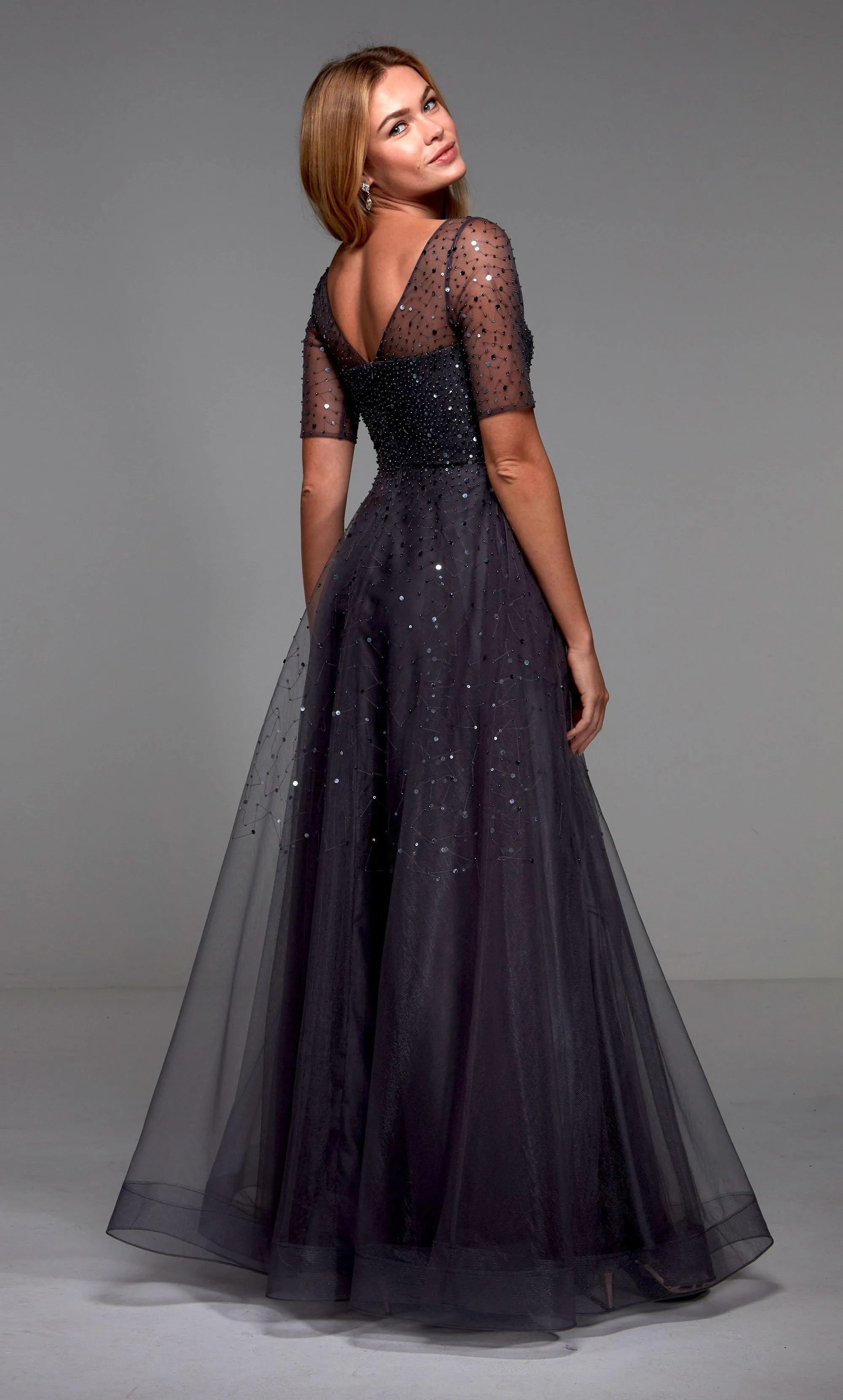 Formal Dress: 27481. Long Formal Dress, Illusion Neckline, Flowy sold by Alyce Paris product image thumbnail 2
