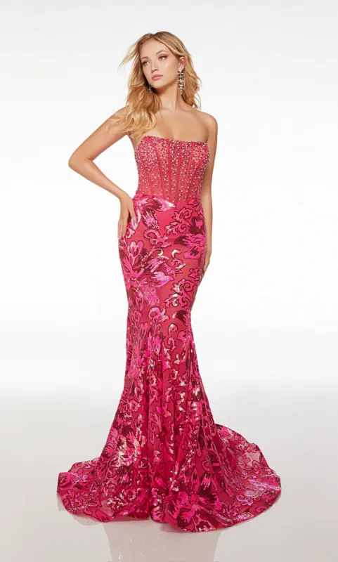 Formal Dress: 61507. Long, Strapless, Mermaid, Closed Back sold by Alyce Paris