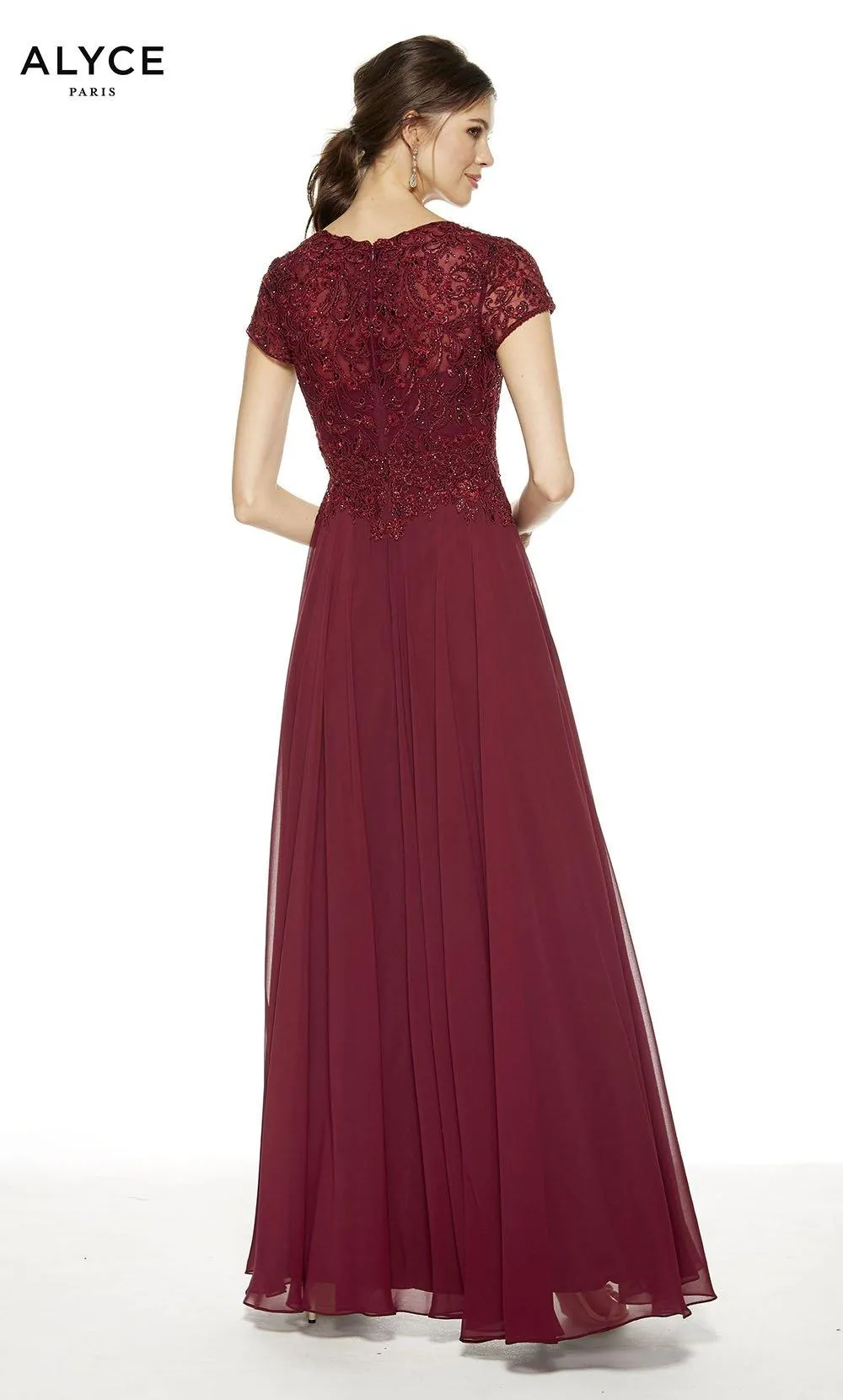 ALYCE Paris 27389 Special Occasion V-neckline Embellished A Line Dress sold by Alyce Paris product image thumbnail 2