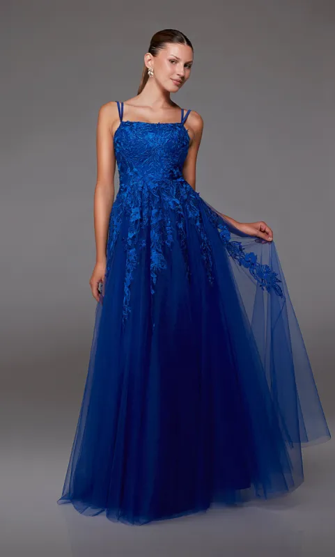 Formal Dress: 1816. Long, Square Neckline, Fit N Flare sold by Alyce Paris