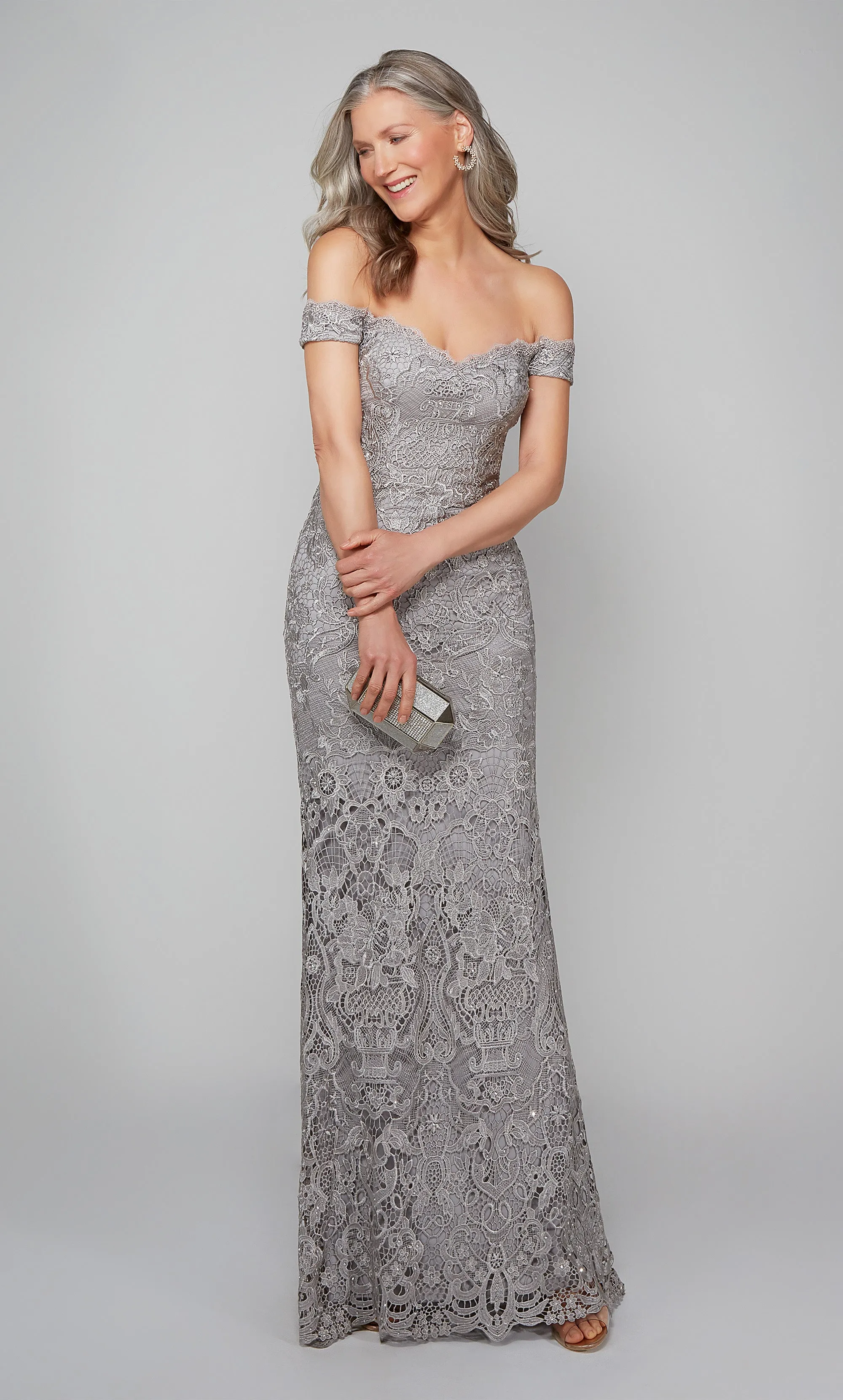 ALYCE Paris 27553 Special Occasion Off The Shoulder Neckline Elegant Straight Dress sold by Alyce Paris