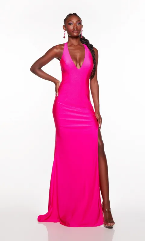 ALYCE Paris 61446 Alyce Long Plunging Simple Straight Dress sold by Alyce Paris