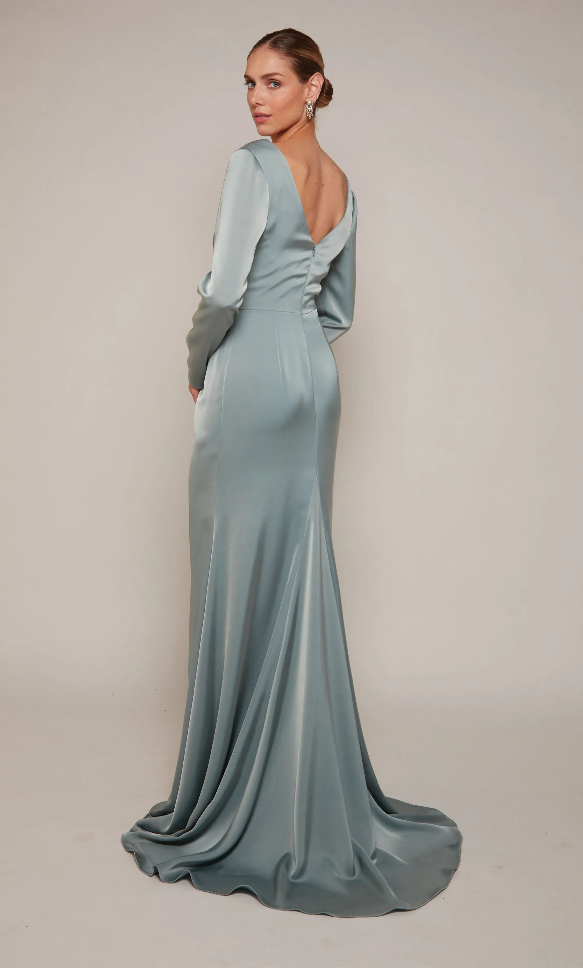 ALYCE Paris 27694 Special Occasion V-neckline Slit Straight Dress sold by Alyce Paris product image thumbnail 3