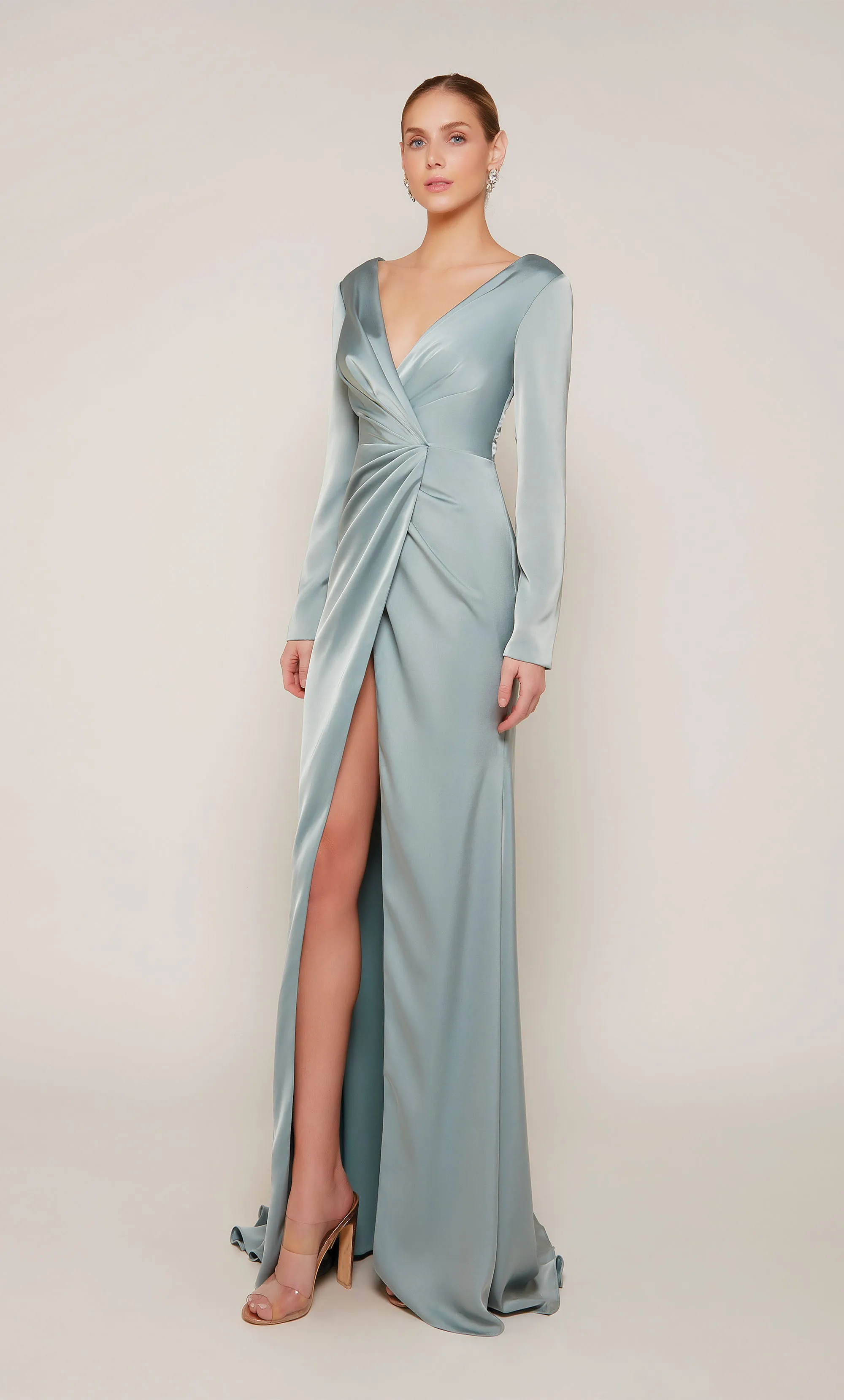 ALYCE Paris 27694 Special Occasion V-neckline Slit Straight Dress sold by Alyce Paris product image thumbnail 2