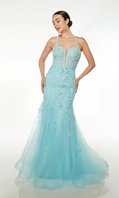 Formal Dress: 61640. Long, Plunging Neckline, Mermaid sold by Alyce Paris