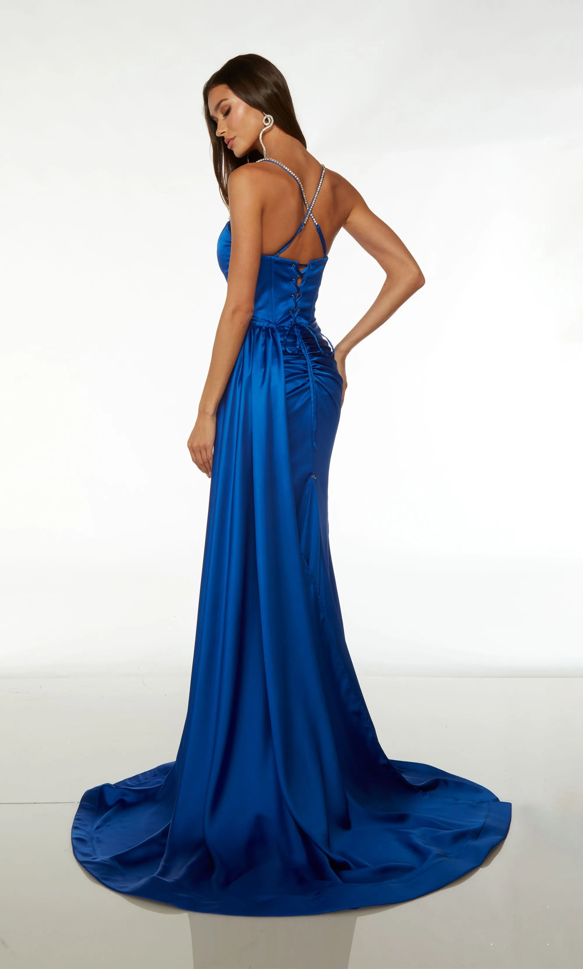 ALYCE Paris 61522 Alyce Long Square Corset Straight Dress sold by Alyce Paris product image thumbnail 2