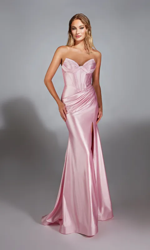 ALYCE Paris 61733 Alyce Long Strapless Neckline Slit Mermaid Dress sold by Alyce Paris