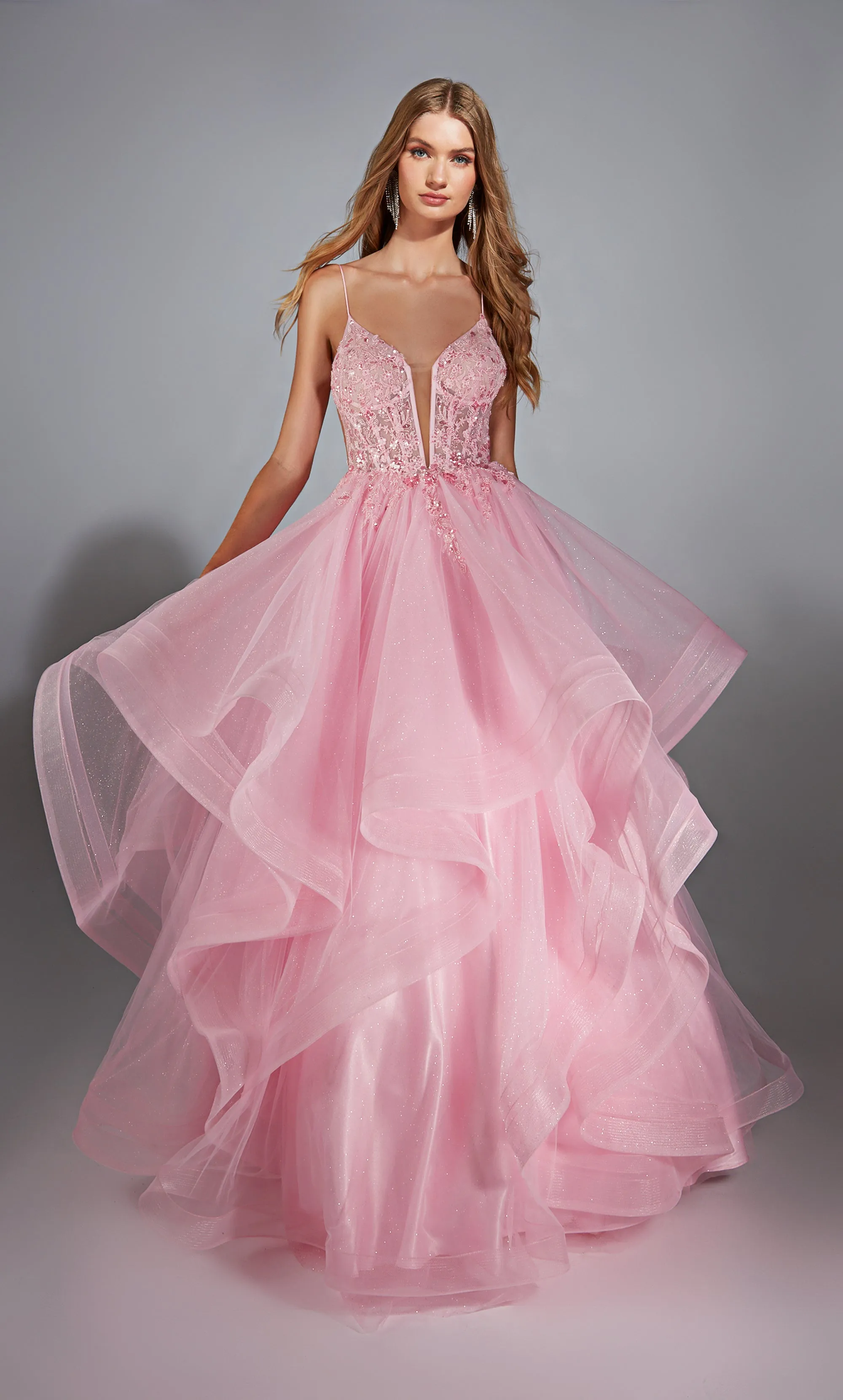 ALYCE Paris 61731 Alyce Long Plunging Ruffles Ballgown Dress sold by Alyce Paris product image thumbnail 3
