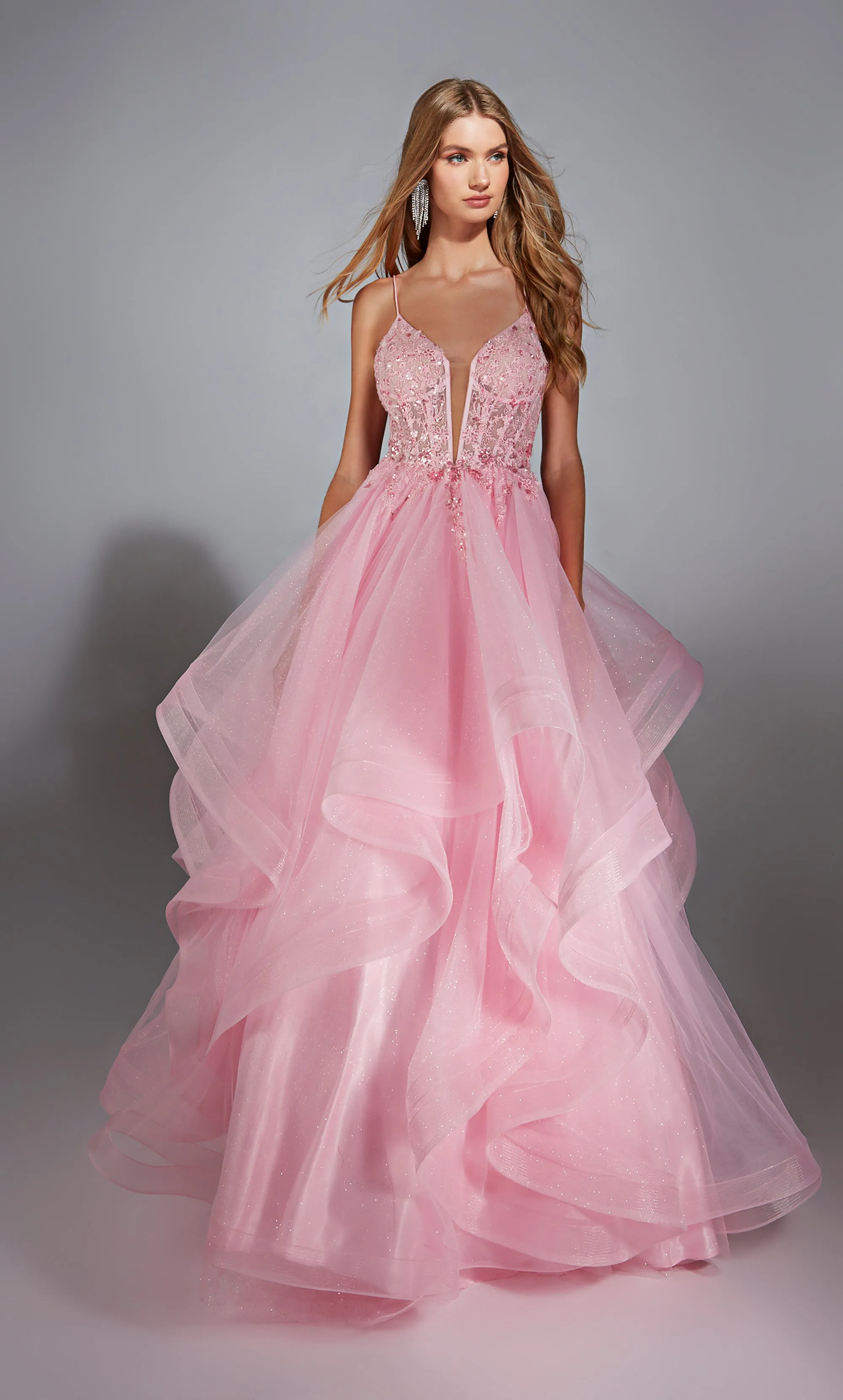 ALYCE Paris 61731 Alyce Long Plunging Ruffles Ballgown Dress sold by Alyce Paris