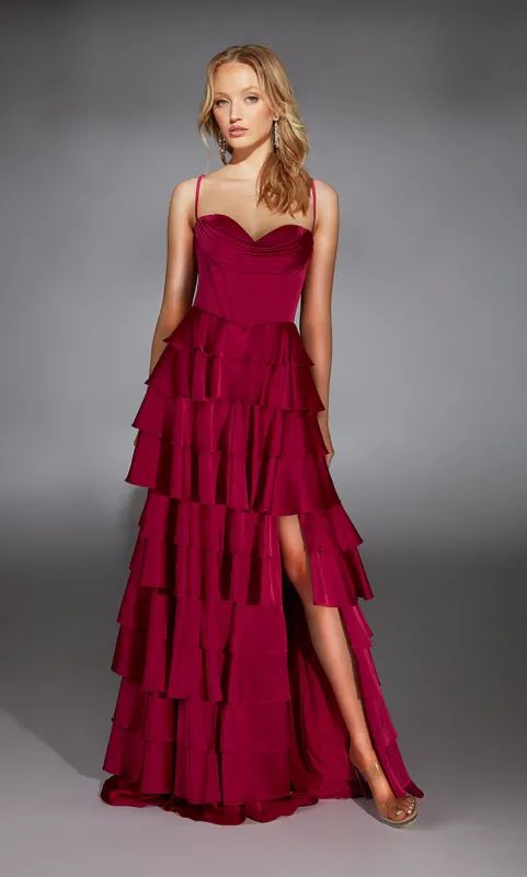 ALYCE Paris 61738 Alyce Long Cowl Neckline Slit A Line Dress sold by Alyce Paris