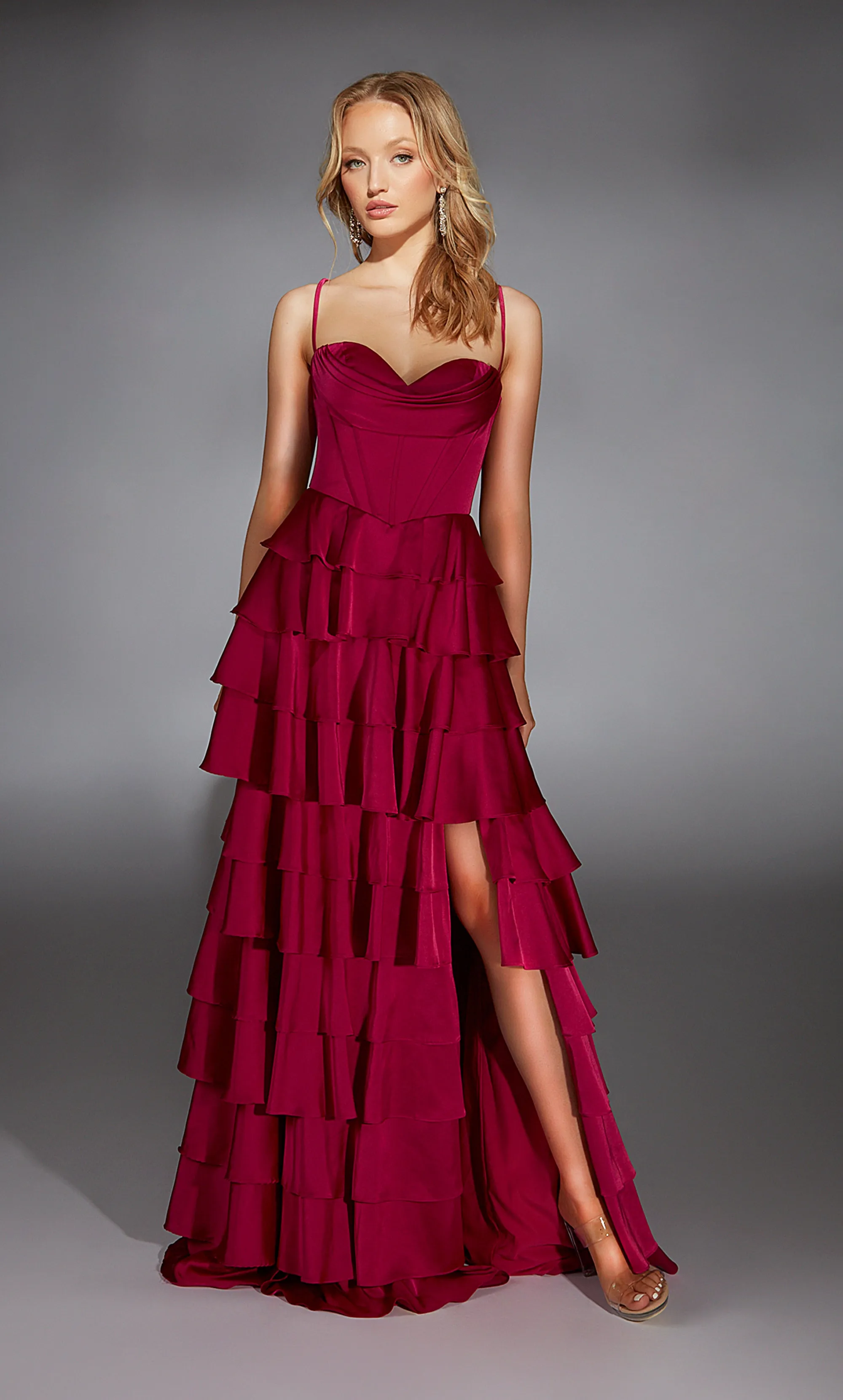 ALYCE Paris 61738 Alyce Long Cowl Neckline Slit A Line Dress sold by Alyce Paris