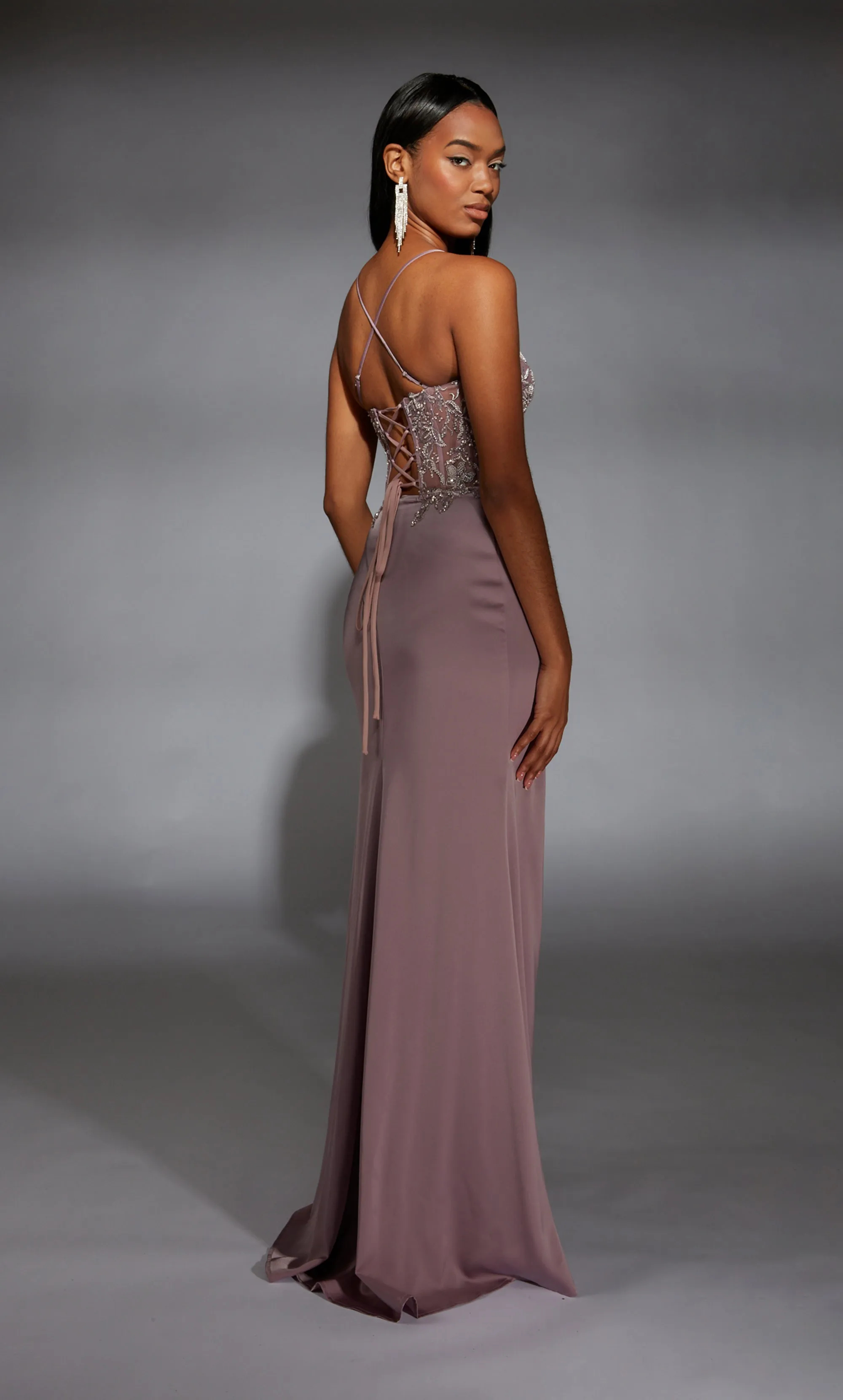 ALYCE Paris 61741 Alyce Long Sweetheart Neckline Embellished Straight Dress sold by Alyce Paris product image thumbnail 2
