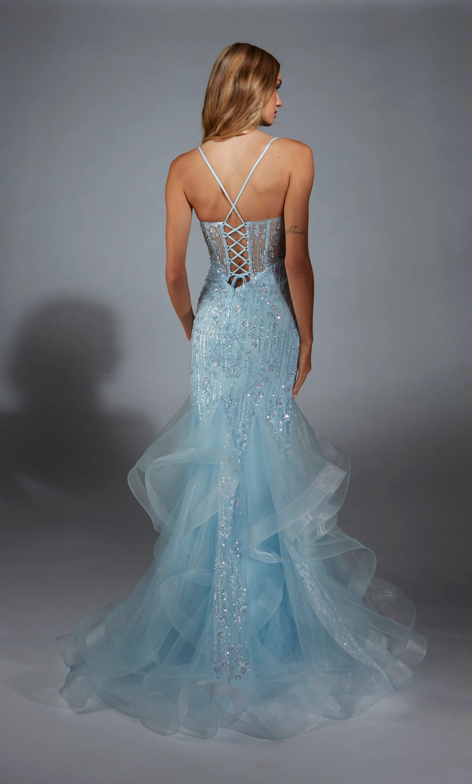 ALYCE Paris 61749 Alyce Long Plunging Embellished Mermaid Dress sold by Alyce Paris product image thumbnail 2