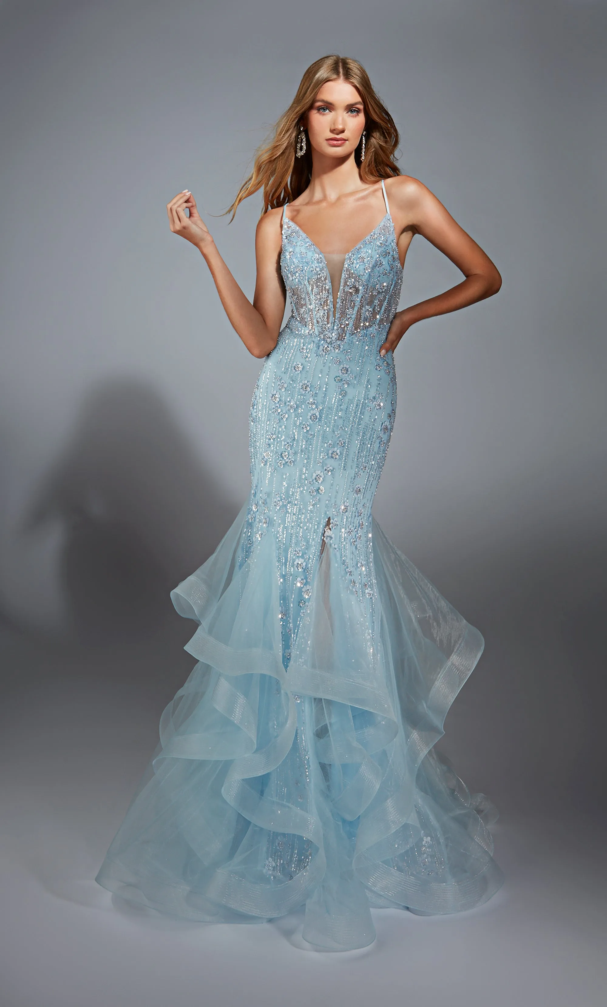 ALYCE Paris 61749 Alyce Long Plunging Embellished Mermaid Dress sold by Alyce Paris product image thumbnail 3