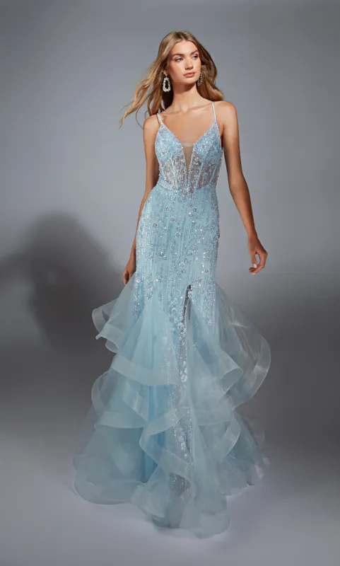 ALYCE Paris 61749 Alyce Long Plunging Embellished Mermaid Dress sold by Alyce Paris