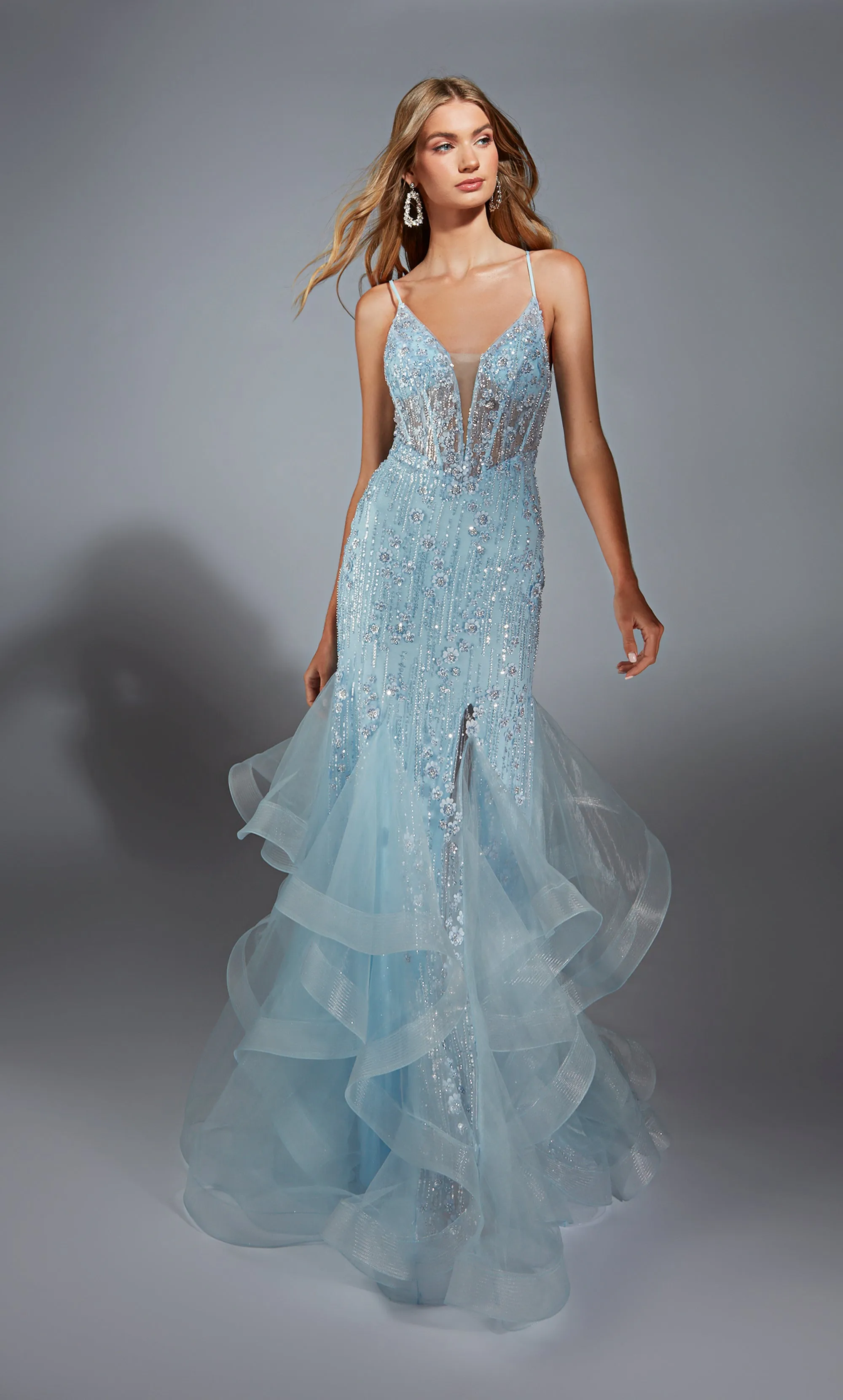 ALYCE Paris 61749 Alyce Long Plunging Embellished Mermaid Dress sold by Alyce Paris