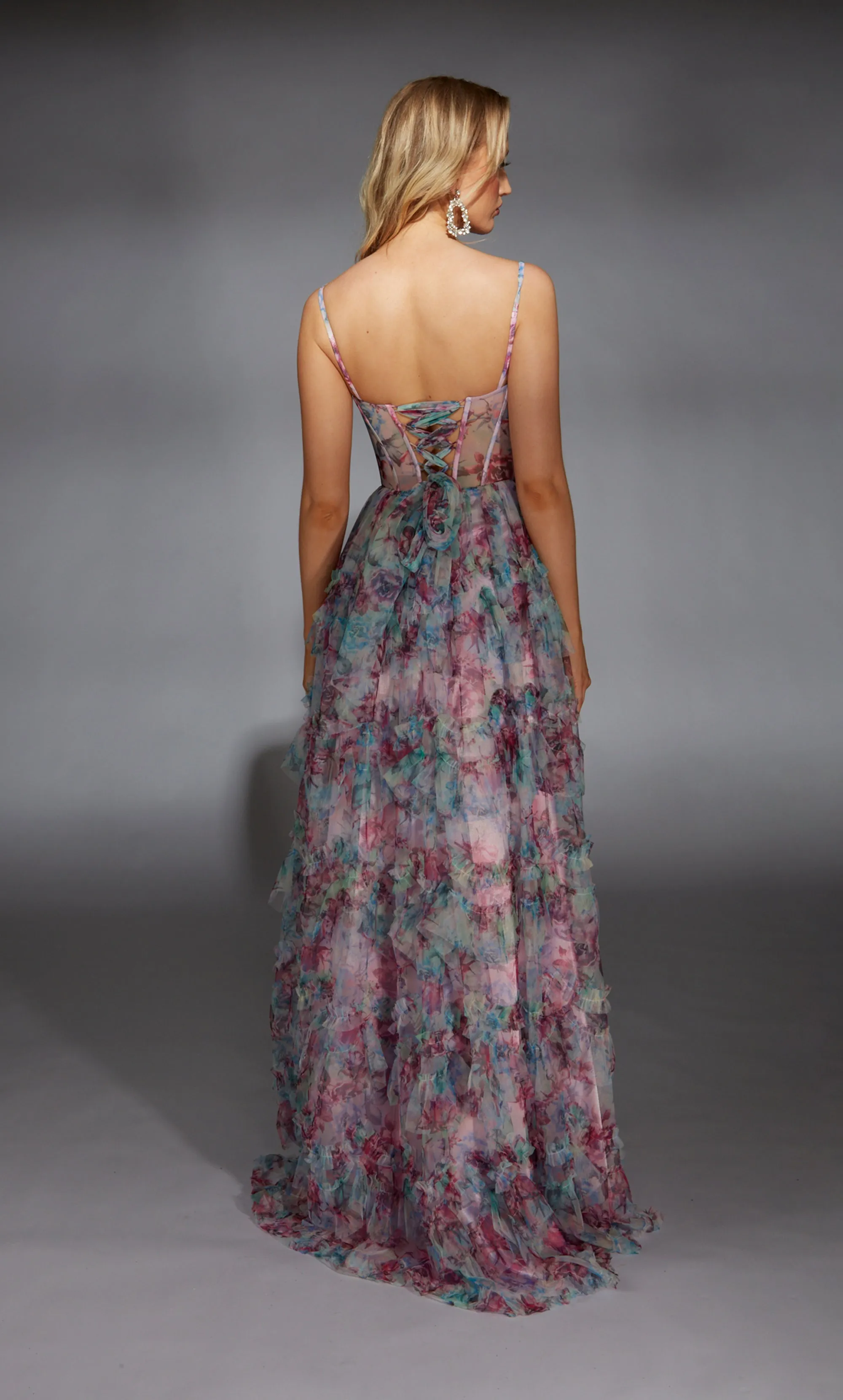ALYCE Paris 61748 Alyce Long V-neckline Corset A Line Dress sold by Alyce Paris product image thumbnail 2