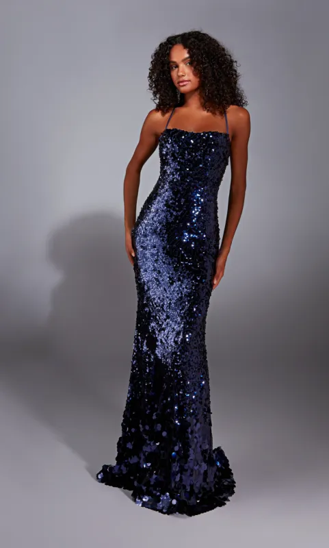 ALYCE Paris 61758 Alyce Long Square Shimmery/sparkly Straight Dress sold by Alyce Paris