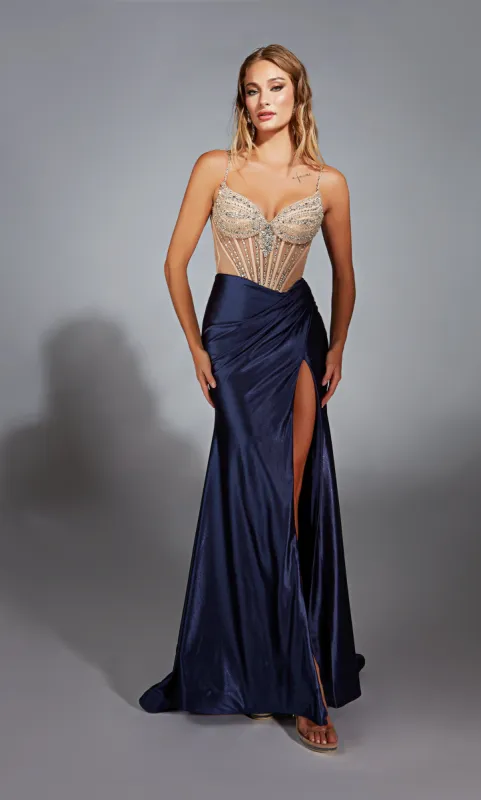 ALYCE Paris 61767 Alyce Long Sweetheart Elegant Fit N Flare Dress sold by Alyce Paris