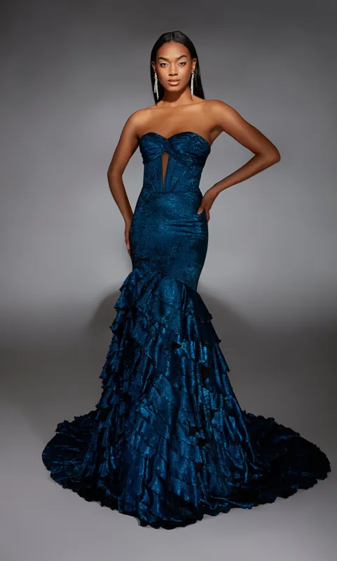 ALYCE Paris 61782 Alyce Long Strapless Ruffles Mermaid Dress sold by Alyce Paris