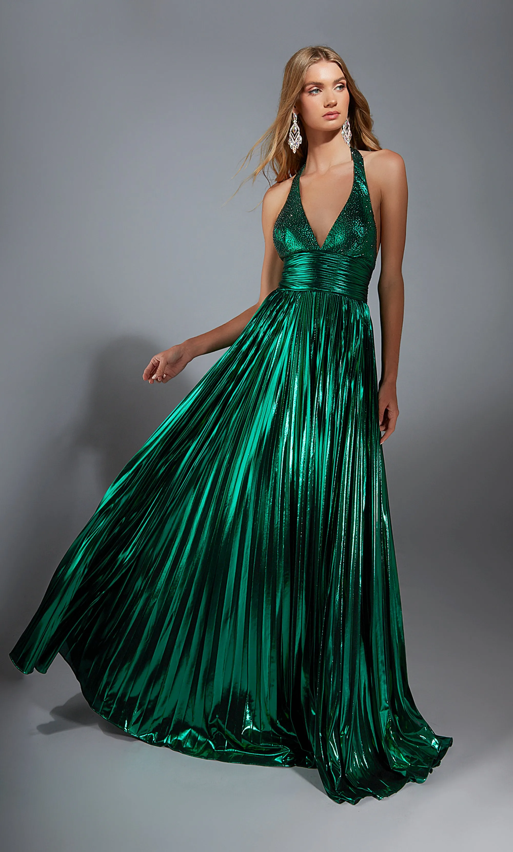 ALYCE Paris 61792 Alyce Long Halter Shimmery/sparkly A Line Dress sold by Alyce Paris product image thumbnail 3