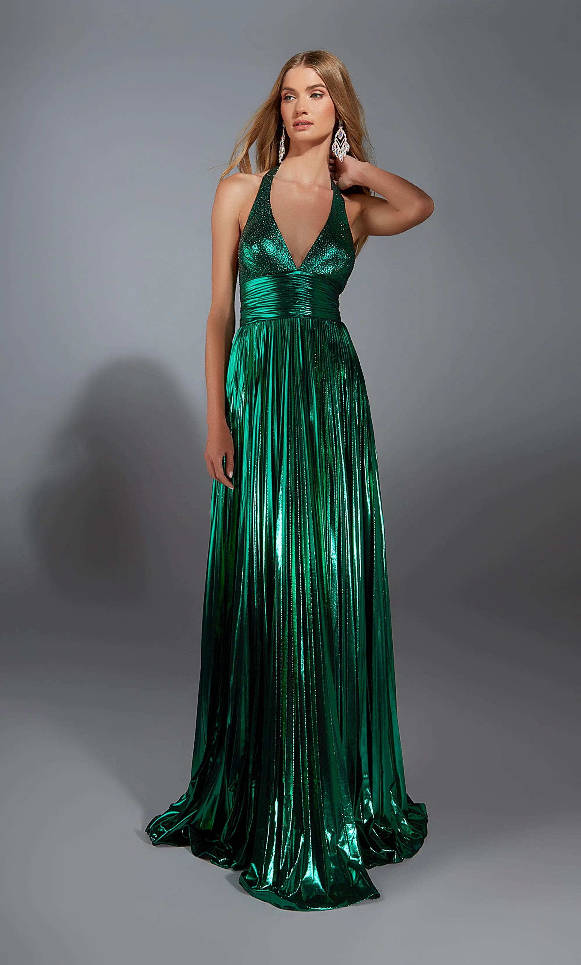 ALYCE Paris 61792 Alyce Long Halter Shimmery/sparkly A Line Dress sold by Alyce Paris