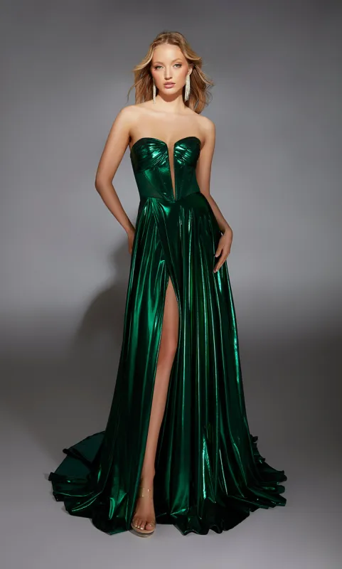 ALYCE Paris 61797 Alyce Long Strapless Corset Flowy Dress sold by Alyce Paris