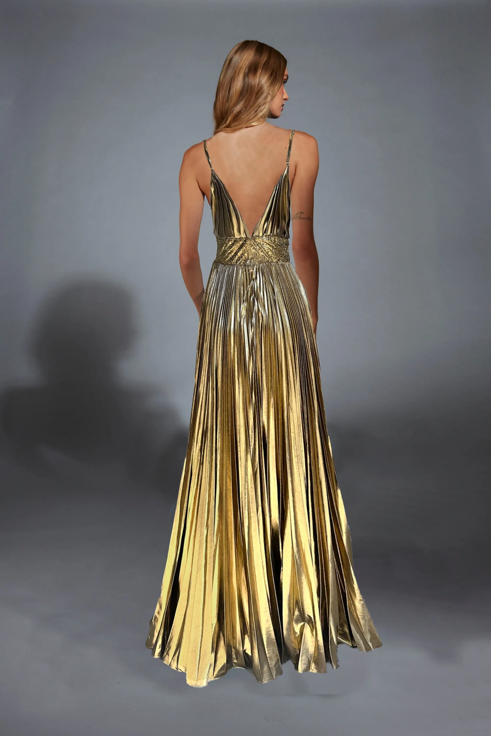 ALYCE Paris 61804 Alyce Long V-neck Shimmery/sparkly A Line Dress sold by Alyce Paris product image thumbnail 2