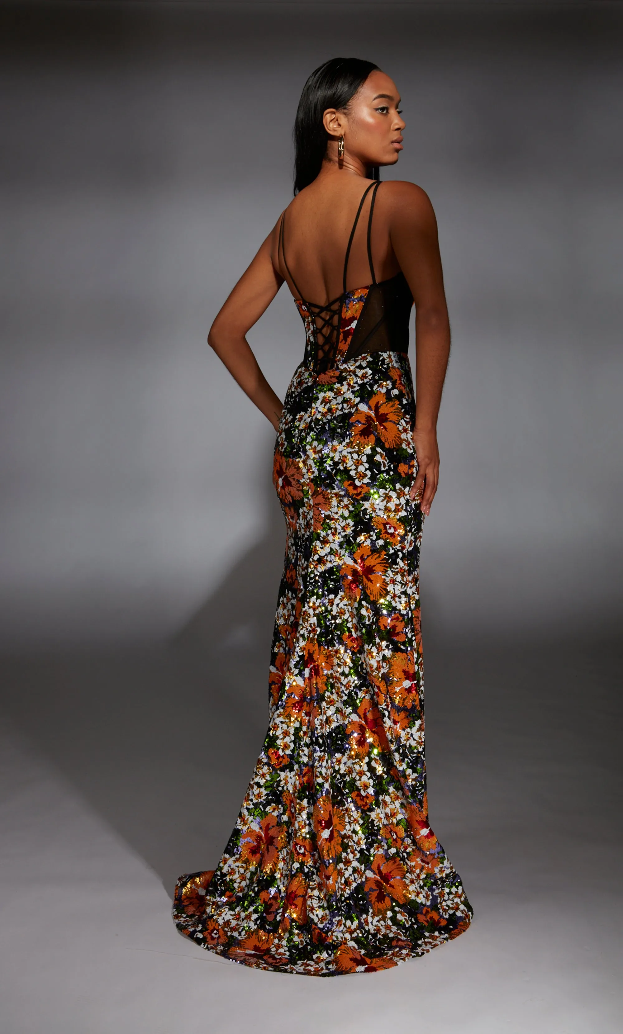 ALYCE Paris 61809 Alyce Long Plunging Corset Straight Dress sold by Alyce Paris product image thumbnail 2