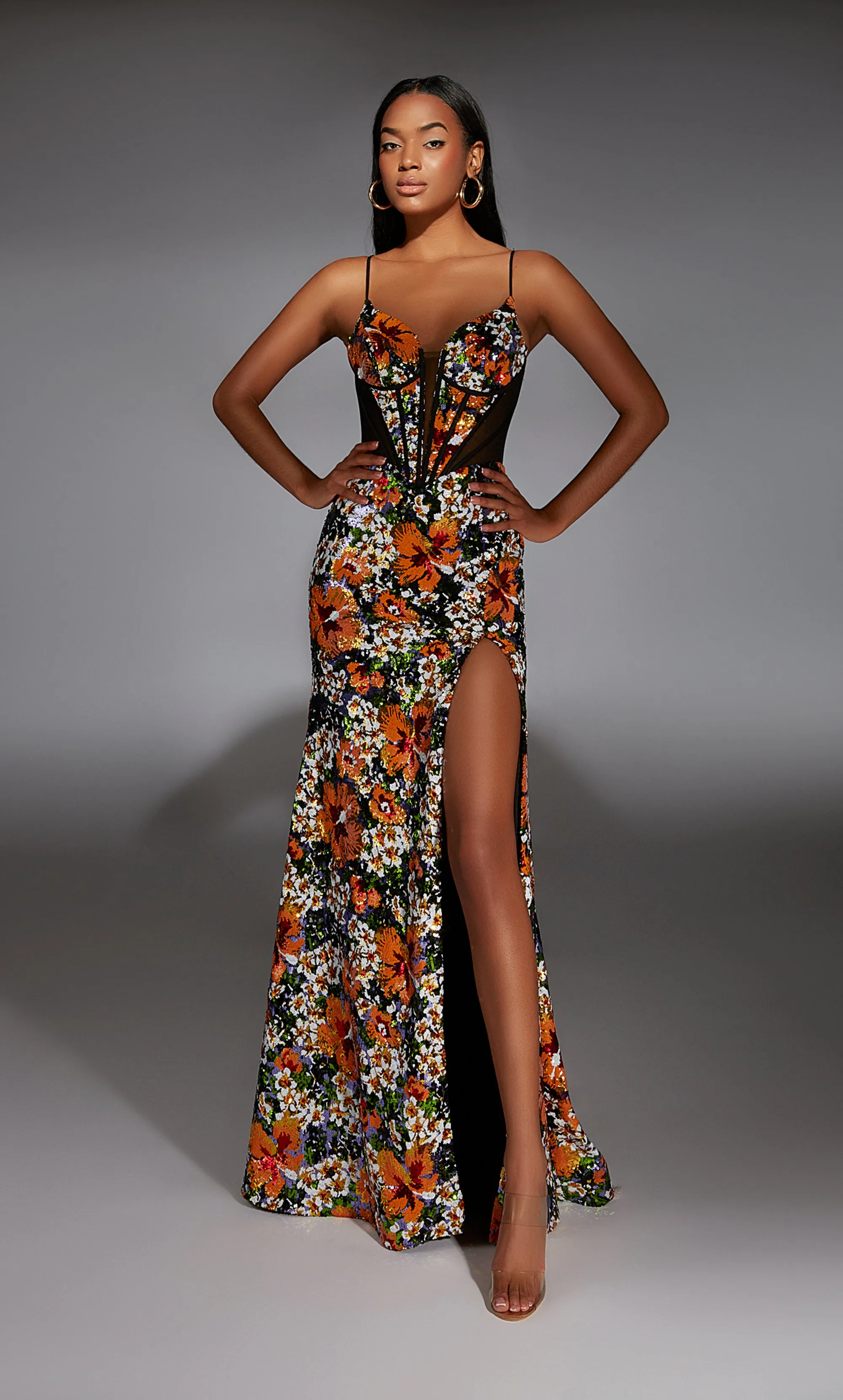 ALYCE Paris 61809 Alyce Long Plunging Corset Straight Dress sold by Alyce Paris product image thumbnail 3
