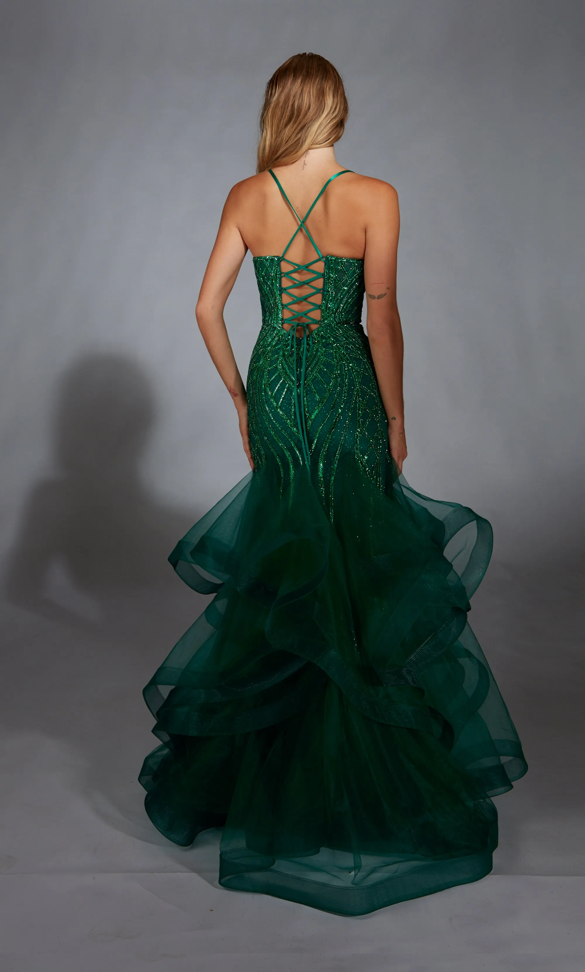 ALYCE Paris 61818 Alyce Long Plunging Embellished Mermaid Dress sold by Alyce Paris product image thumbnail 2