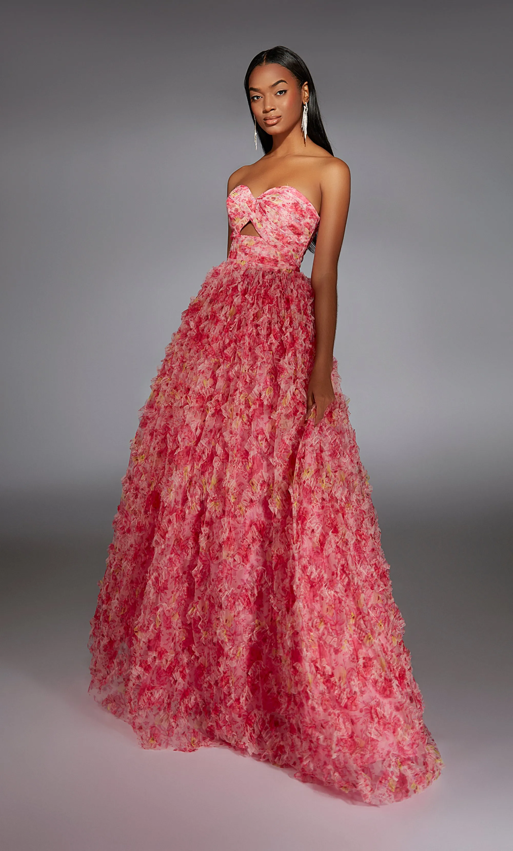 ALYCE Paris 61816 Alyce Long Strapless Neckline Ruffles A Line Dress sold by Alyce Paris product image thumbnail 3