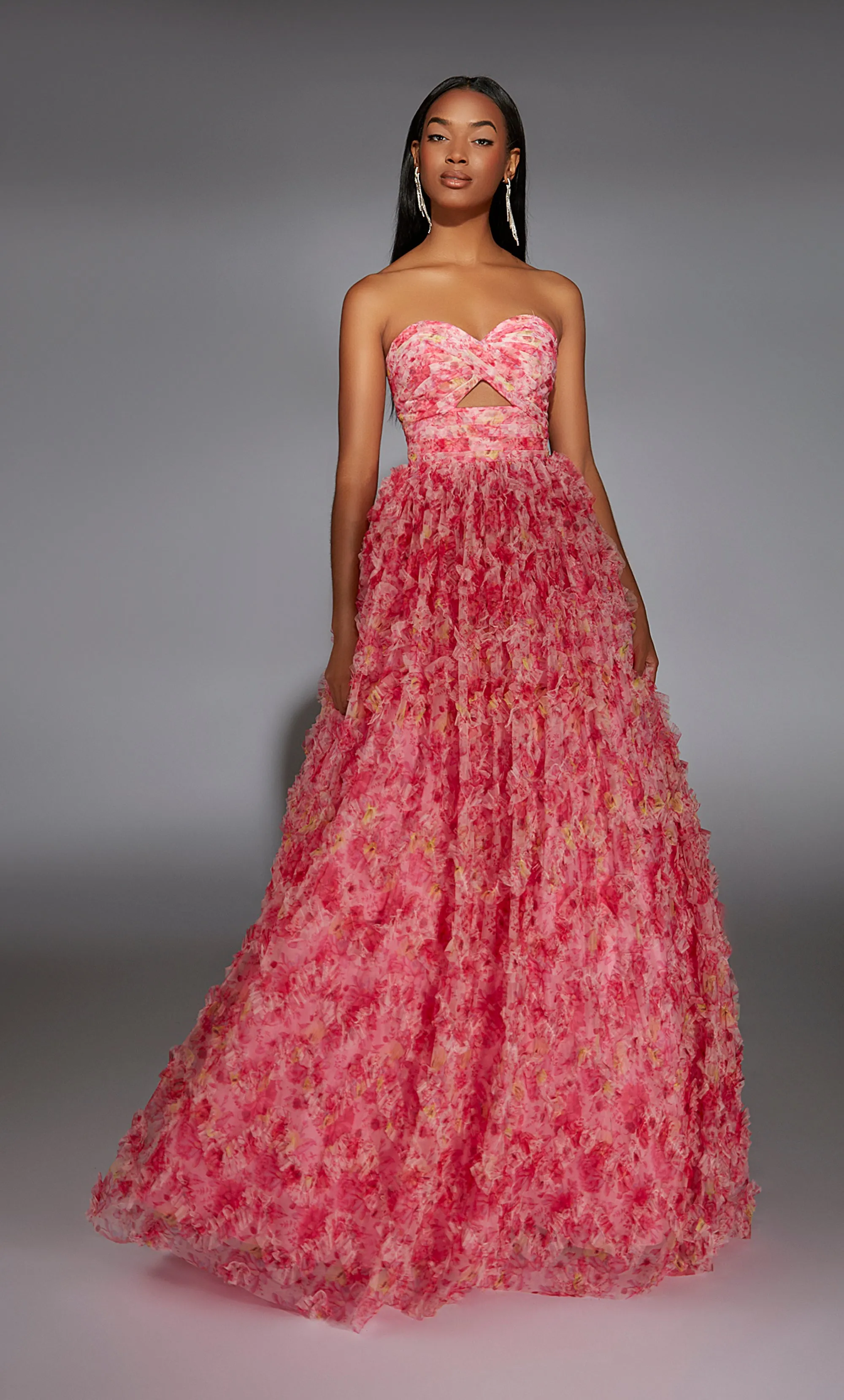 ALYCE Paris 61816 Alyce Long Strapless Neckline Ruffles A Line Dress sold by Alyce Paris