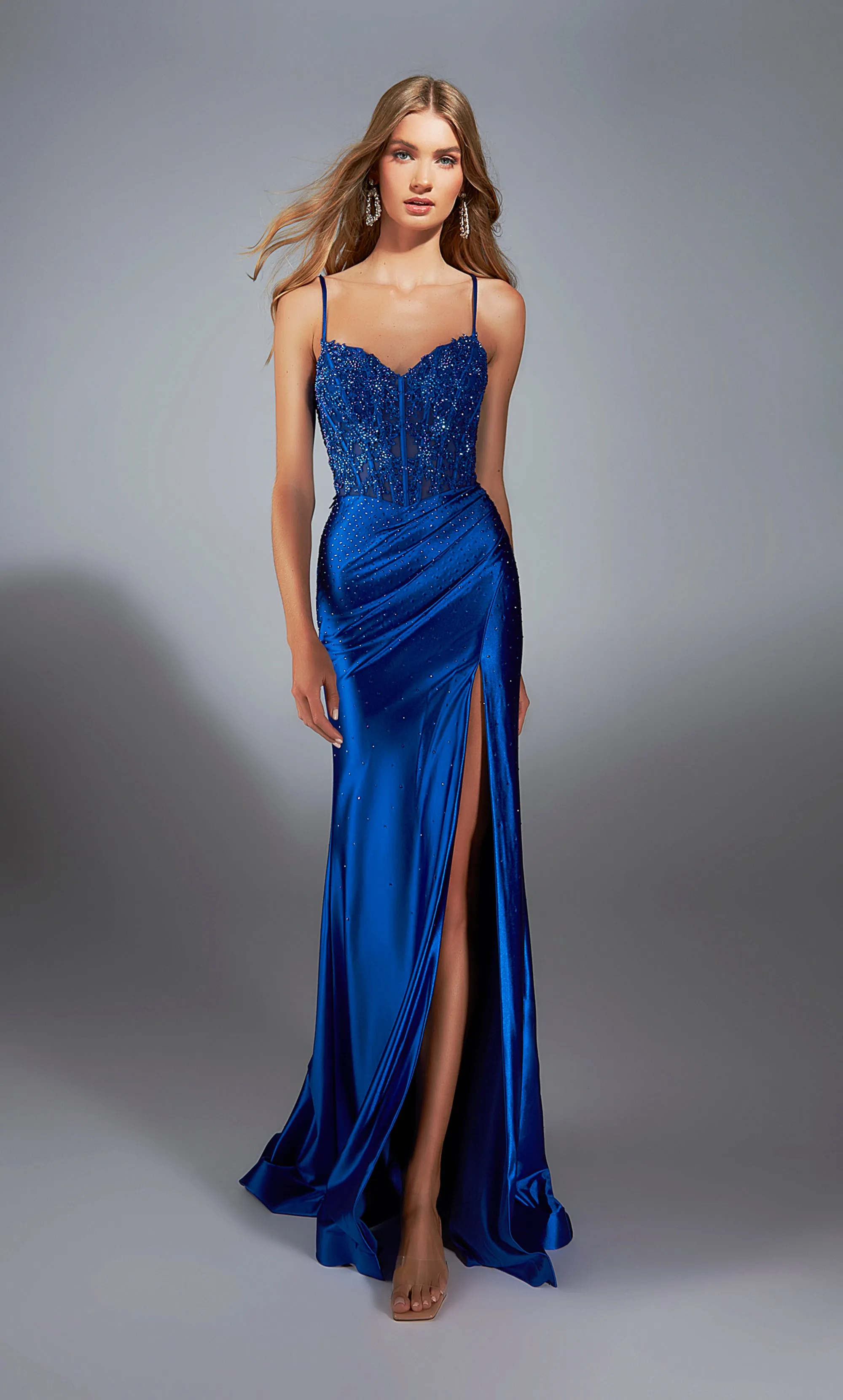 ALYCE Paris 61827 Alyce Long Sweetheart Neckline Illusion Straight Dress sold by Alyce Paris product image thumbnail 3