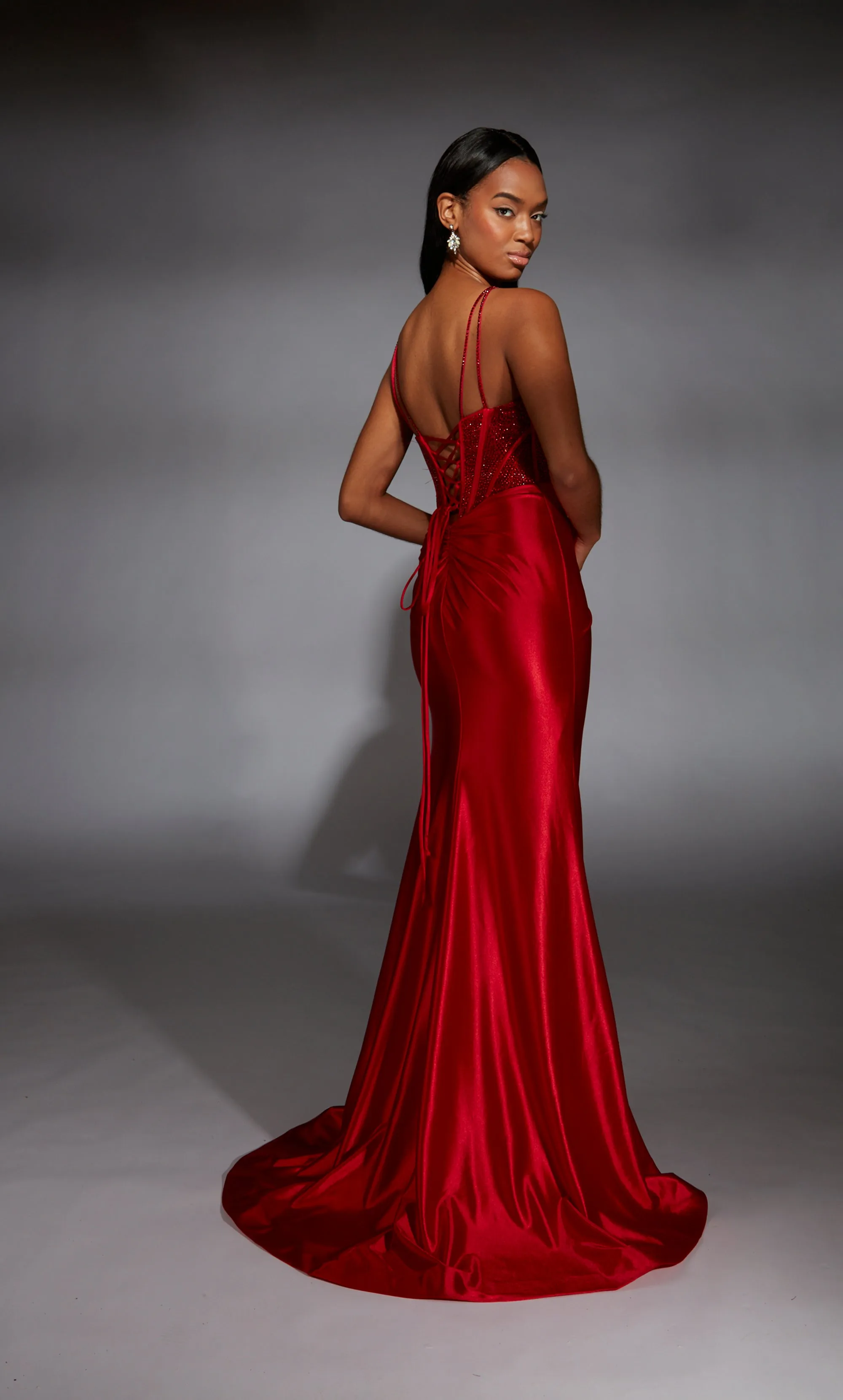 ALYCE Paris 61832 Alyce Long Plunging Corset Straight Dress sold by Alyce Paris product image thumbnail 2