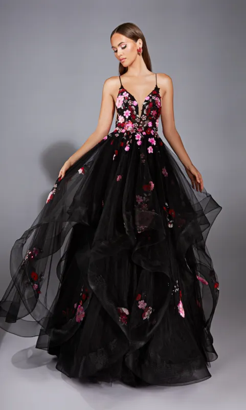 ALYCE Paris 61838 Alyce Long Plunging Corset Ballgown Dress sold by Alyce Paris