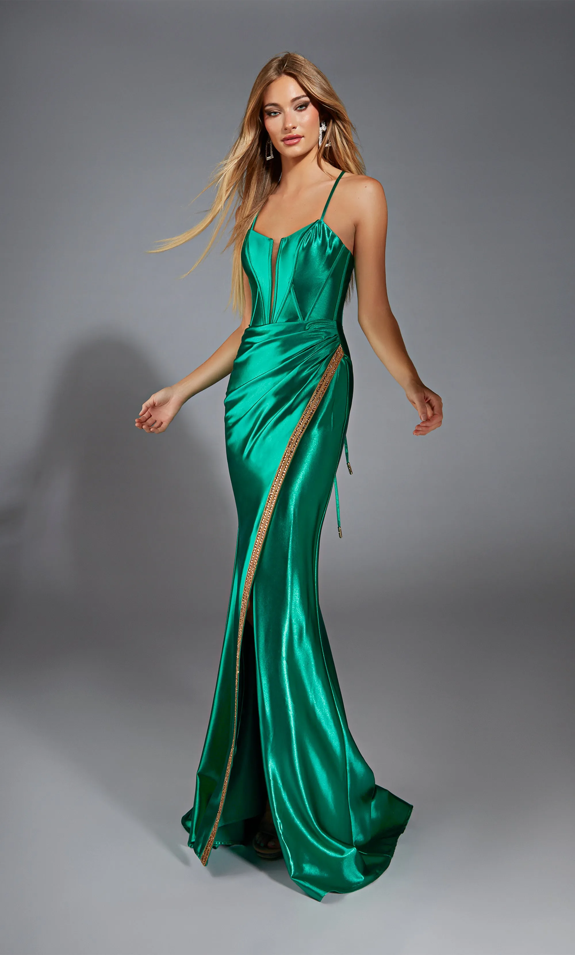 ALYCE Paris 61849 Alyce Long Plunging Corset Straight Dress sold by Alyce Paris product image thumbnail 3