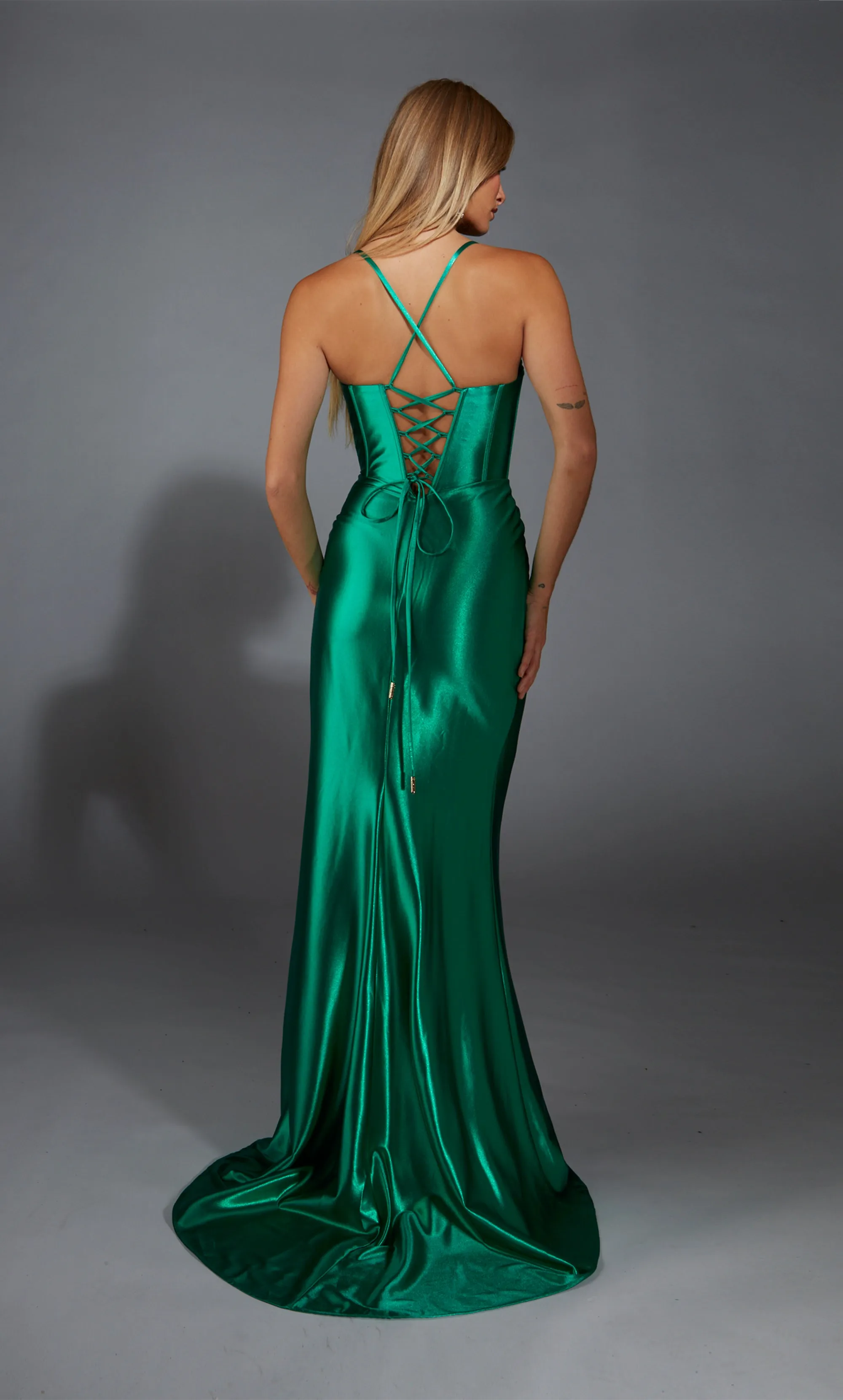 ALYCE Paris 61849 Alyce Long Plunging Corset Straight Dress sold by Alyce Paris product image thumbnail 2