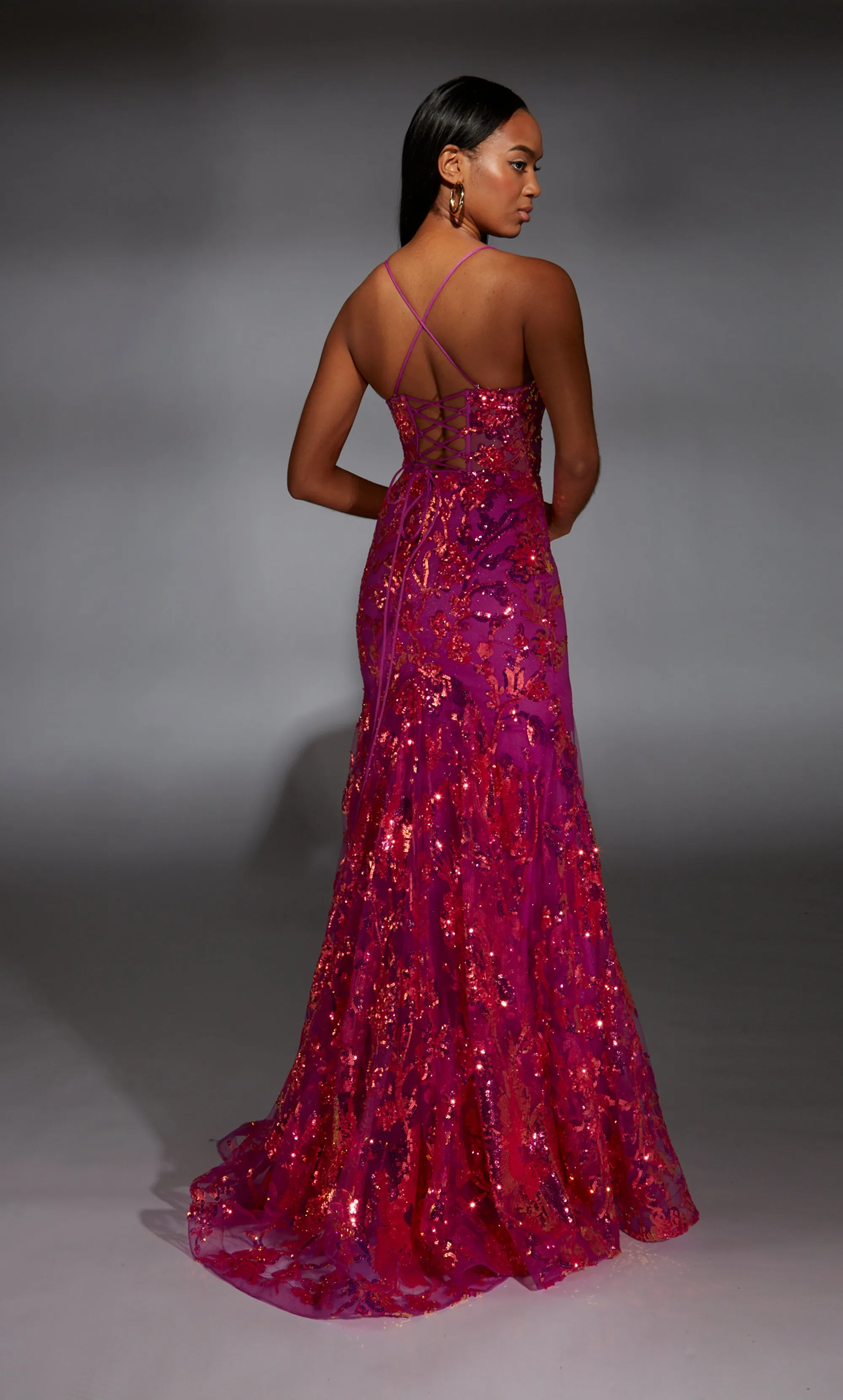 ALYCE Paris 61854 Alyce Long Plunging Train Mermaid Dress sold by Alyce Paris product image thumbnail 2