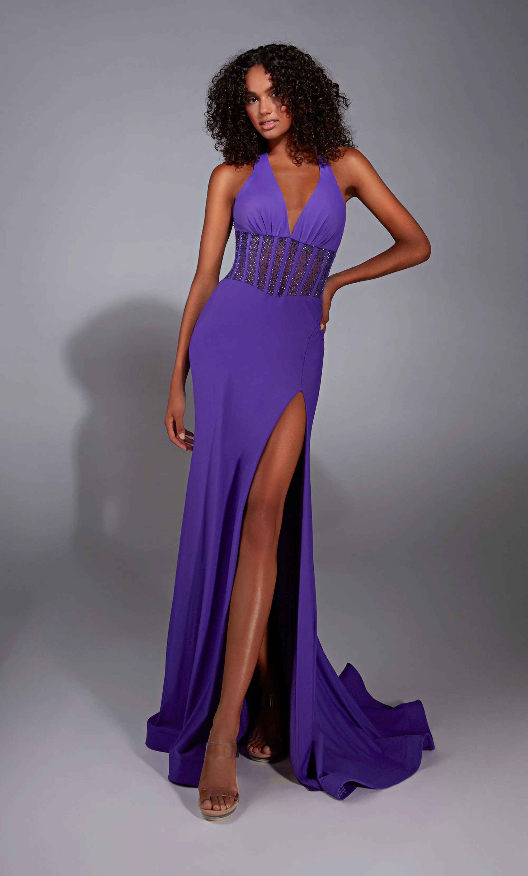 ALYCE Paris 61860 Alyce Long Halter Corset Straight Dress sold by Alyce Paris product image thumbnail 3