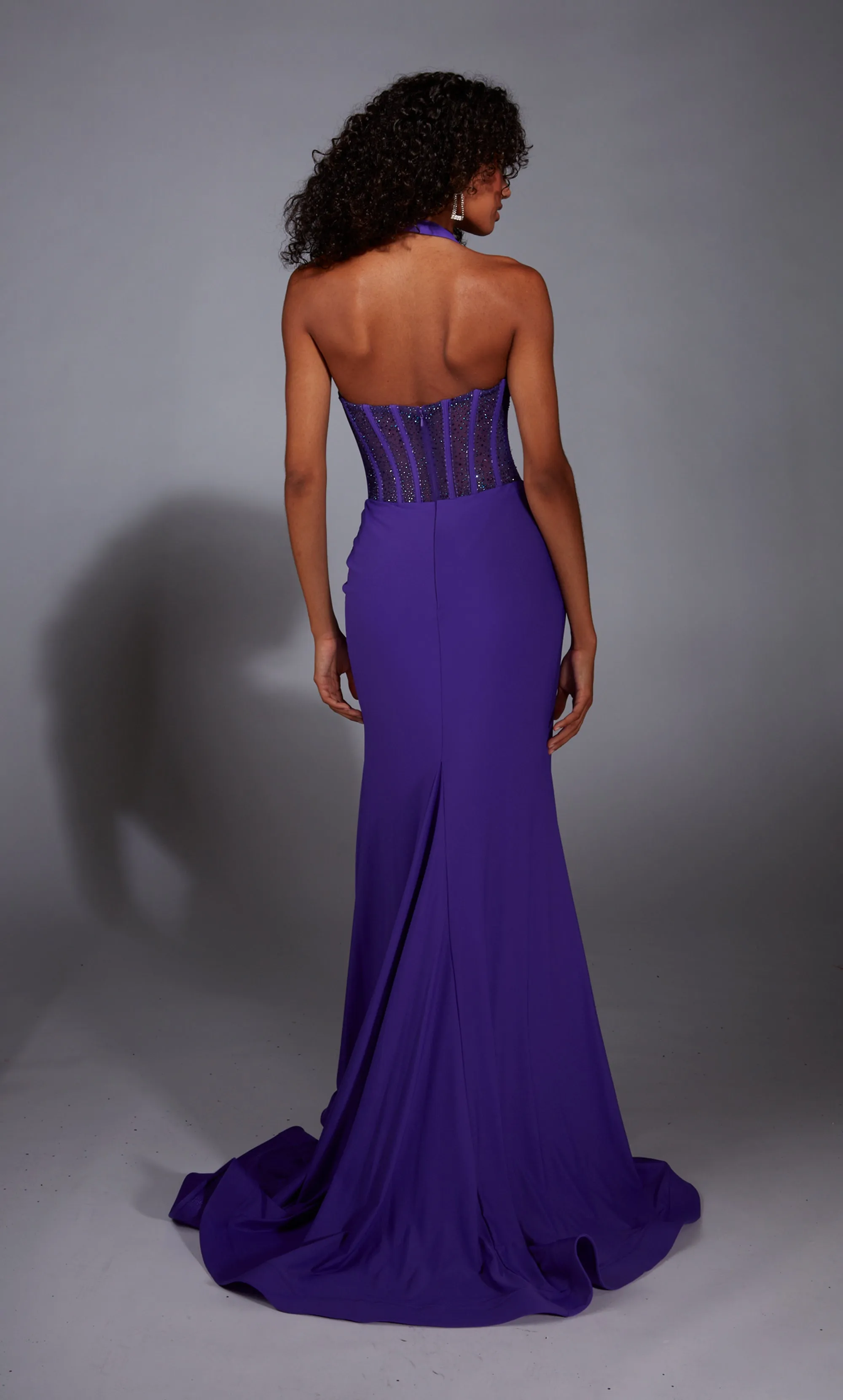 ALYCE Paris 61860 Alyce Long Halter Corset Straight Dress sold by Alyce Paris product image thumbnail 2