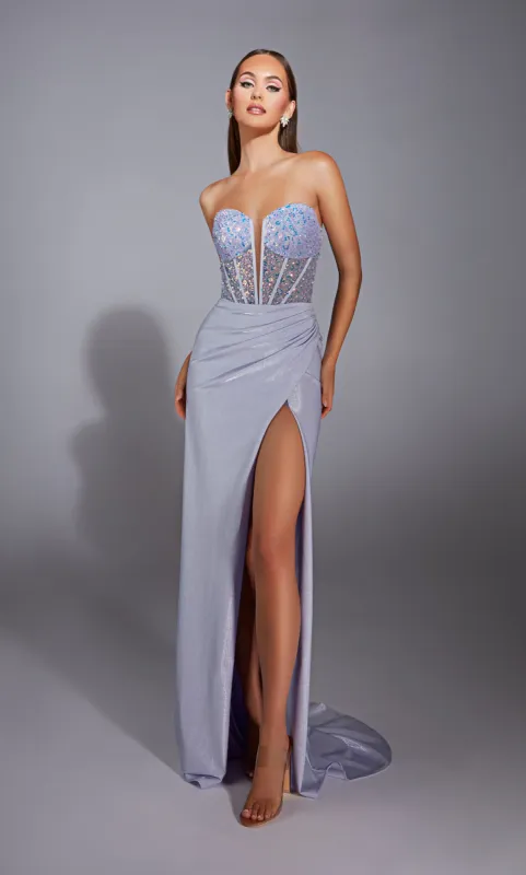 ALYCE Paris 61856 Alyce Long Strapless Illusion Straight Dress sold by Alyce Paris