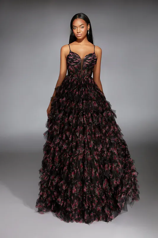 ALYCE Paris 61866 Alyce Long Plunging Ruffles Ballgown Dress sold by Alyce Paris
